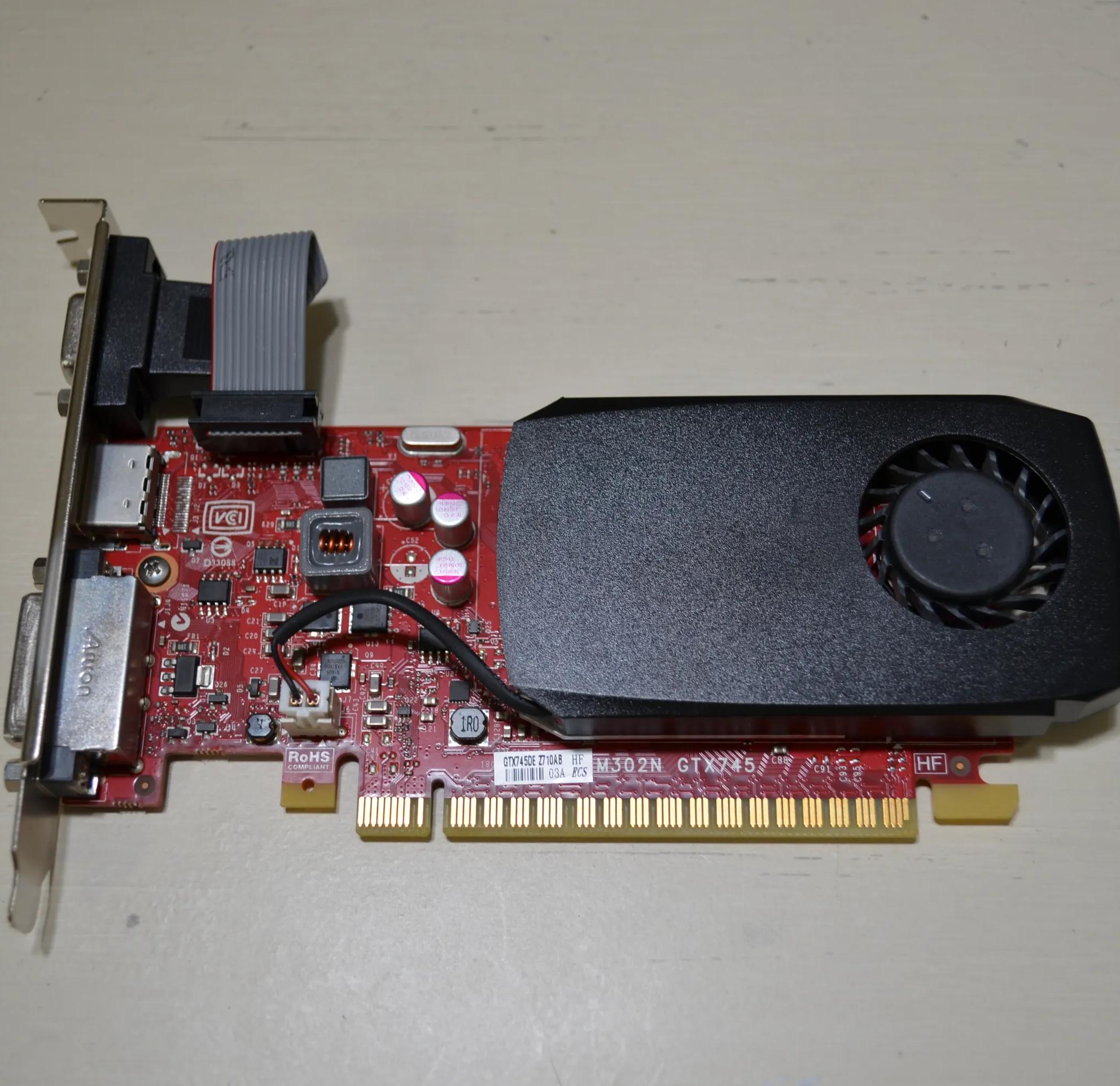 NVIDIA GeForce GTX 745 4GB; 1x DVI-D 1x HDMI 1x VGA GPU (#6)