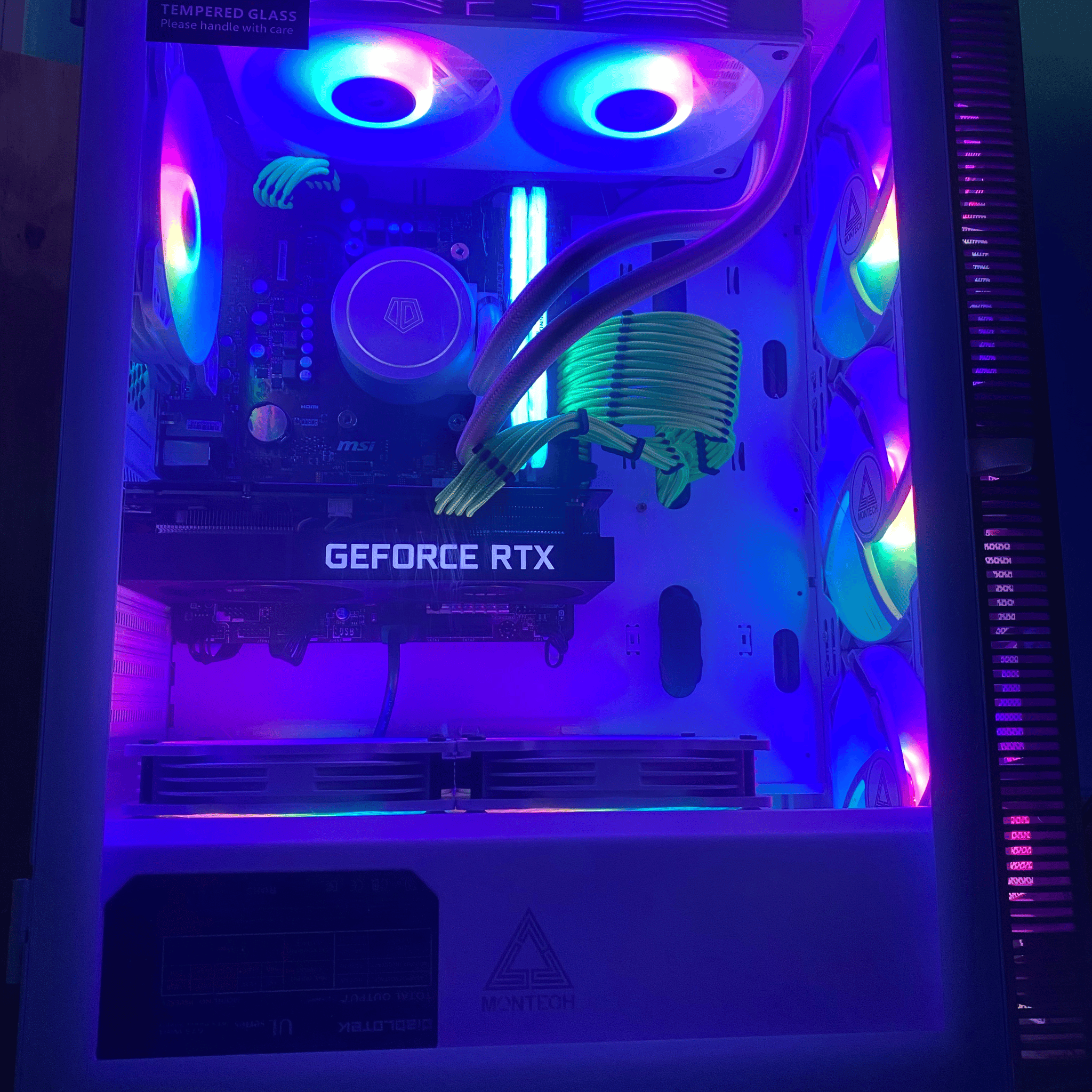 (Liquid Cooled) Ryzen 7-RTX 3060ti-256gb Nvme SSD-2TB HDD-16GB 