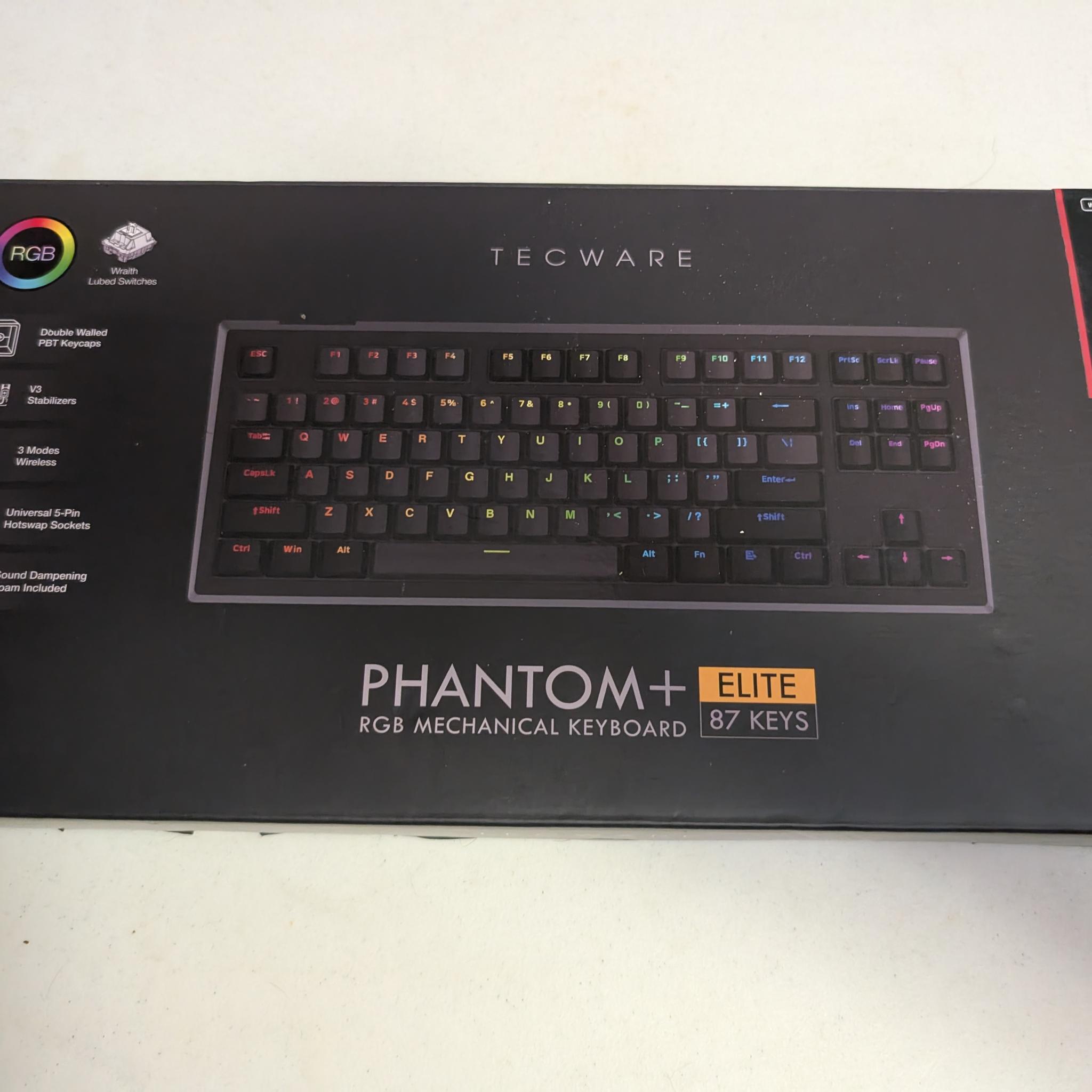 [used] TECWARE Phantom+ Elite 87-Key RGB Mechanical Keyboard