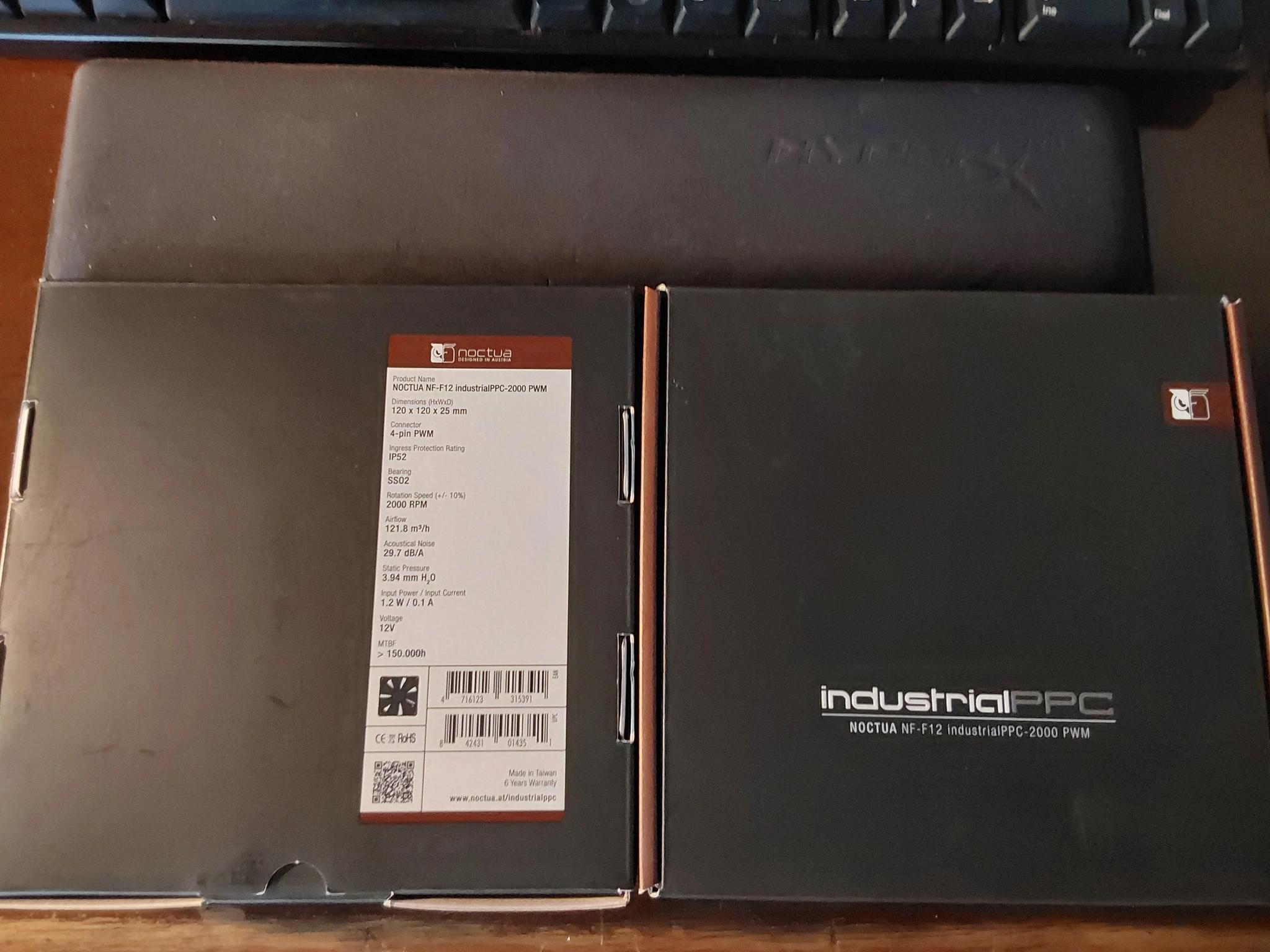 Pair of Noctua Cooling 120MM NF-F12 iPPC 2000 PWM Fans