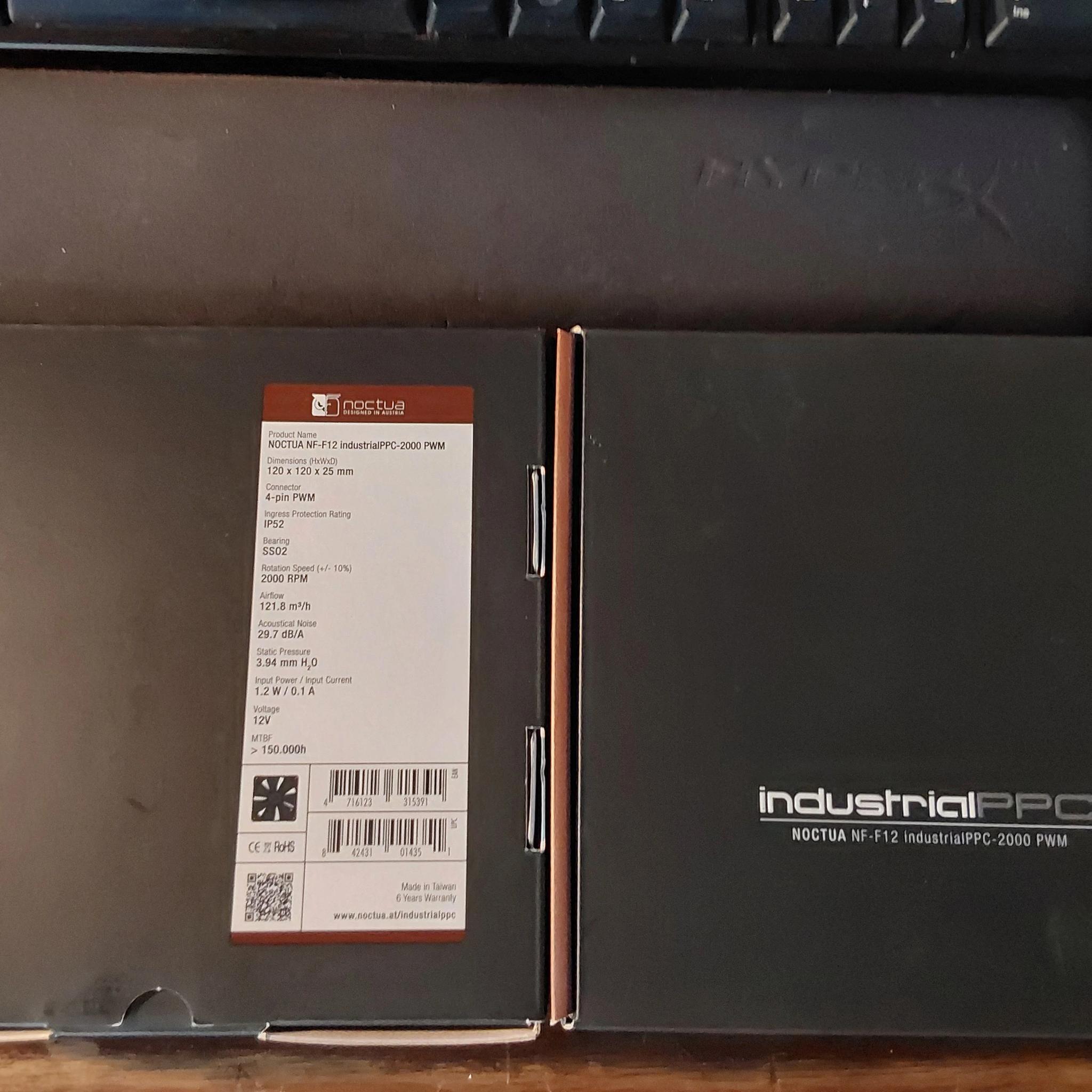 Pair of Noctua Cooling 120MM NF-F12 iPPC 2000 PWM Fans