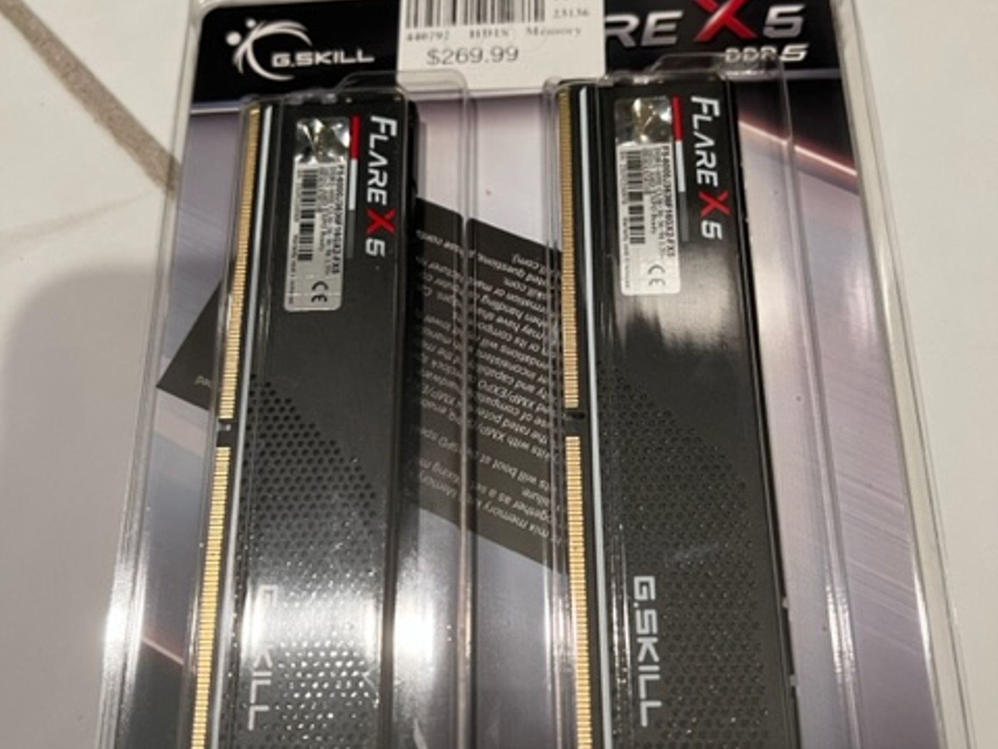 G.Skill Flare X5 Series 32GB (2 x 16GB) DDR5-6000 PC5-48000 CL36 Dual Channel Desktop Memory