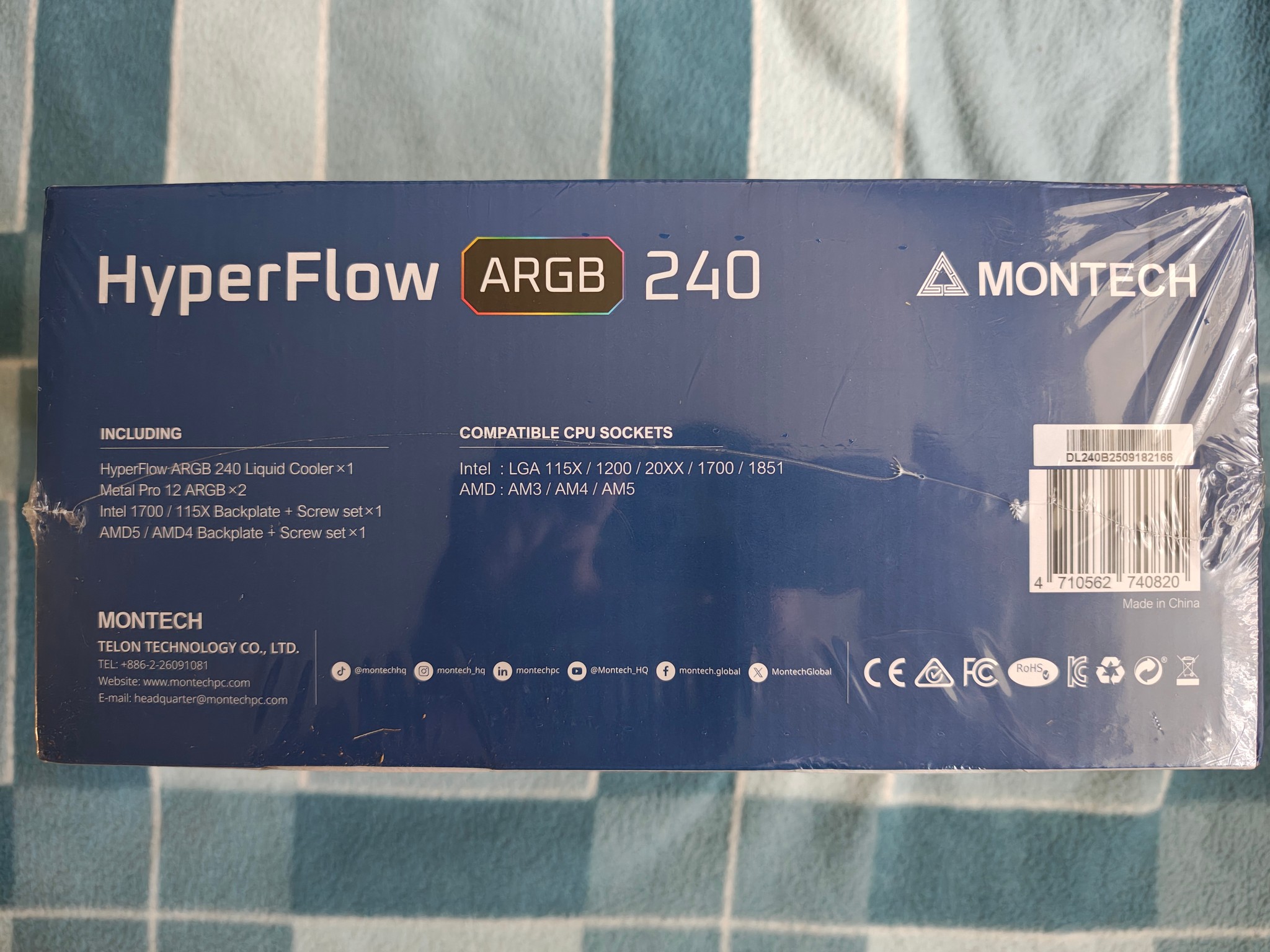 Montech HyperFlow ARGB 240 AIO CPU Cooler - Brand New