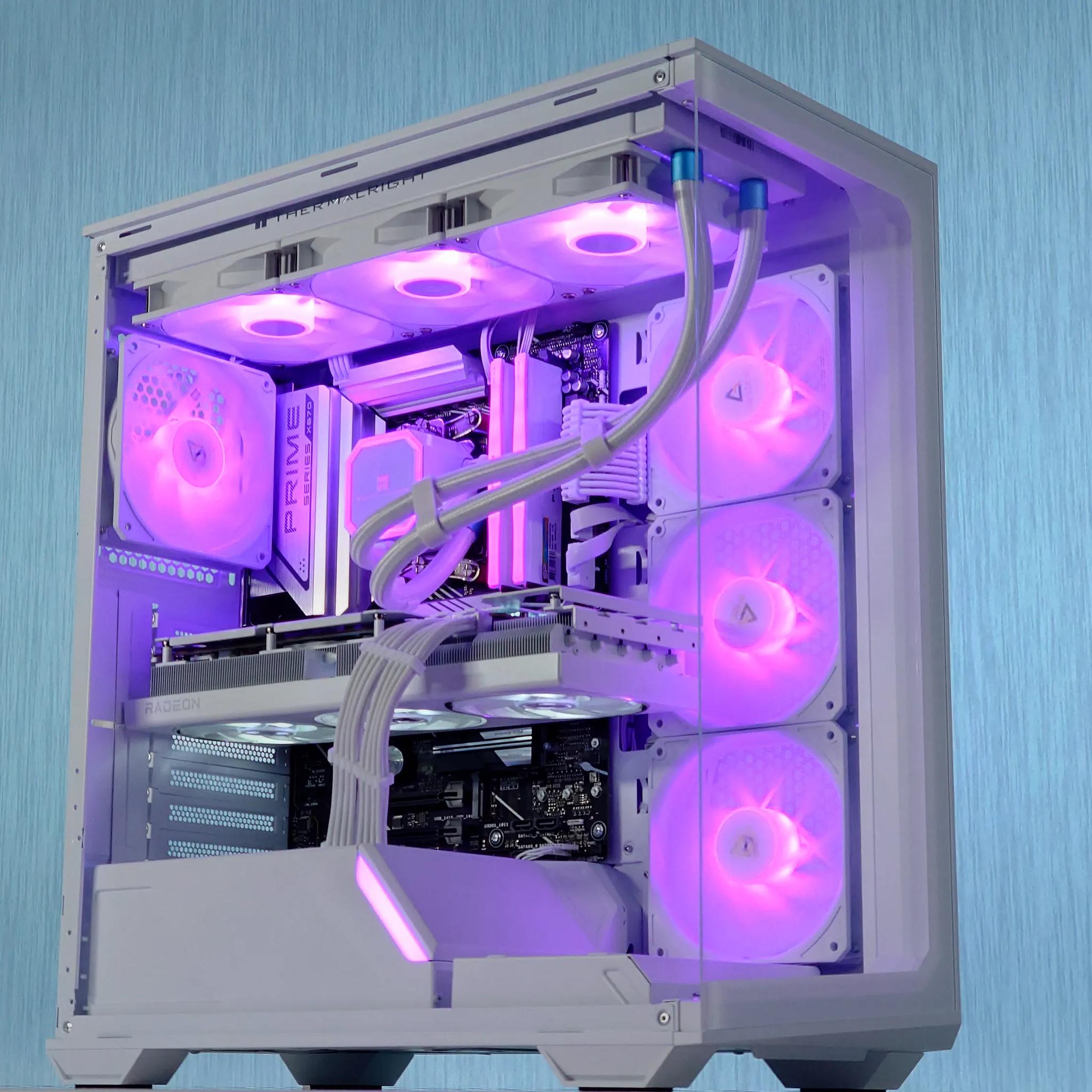 🧊❄️Icy Frost  Gaming PC🌬️AMD RX 7800 XT 16GB❄️AMD Ryzen 7 7700❄️32GB DDR5❄️1TB NVME
