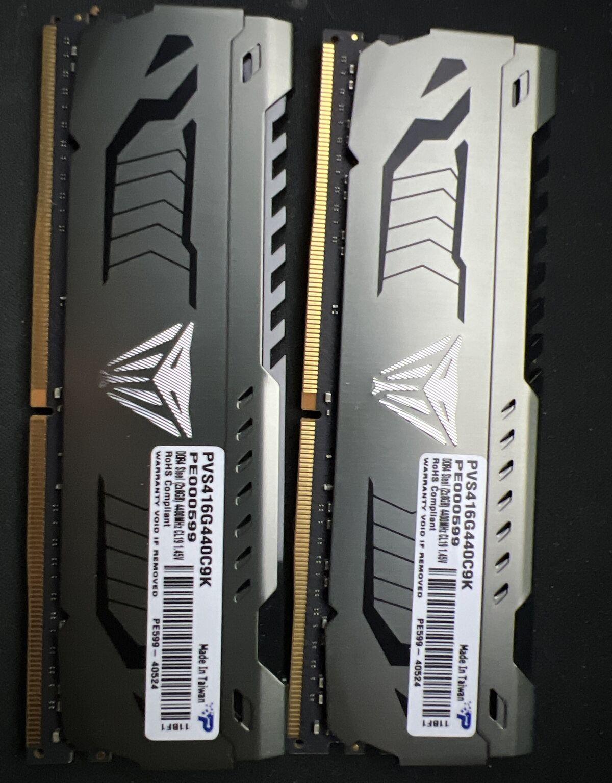 16GB (2 x 8GB) Patriot Viper Steel RAM - DDR4 4400Mhz Capable