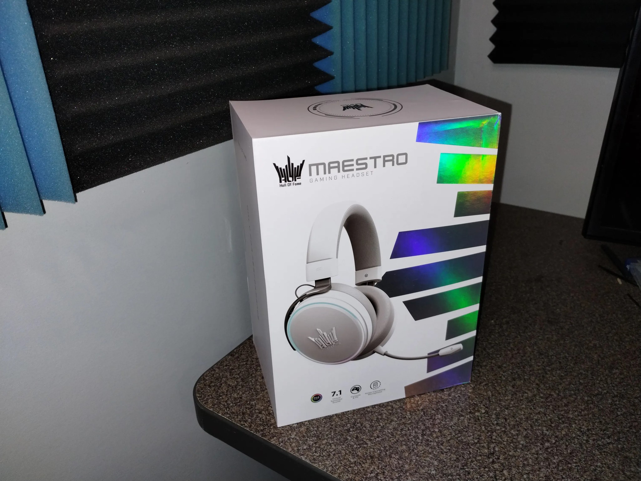 7.1 White RGB Gaming Headset - Galax HOF Maestro H1