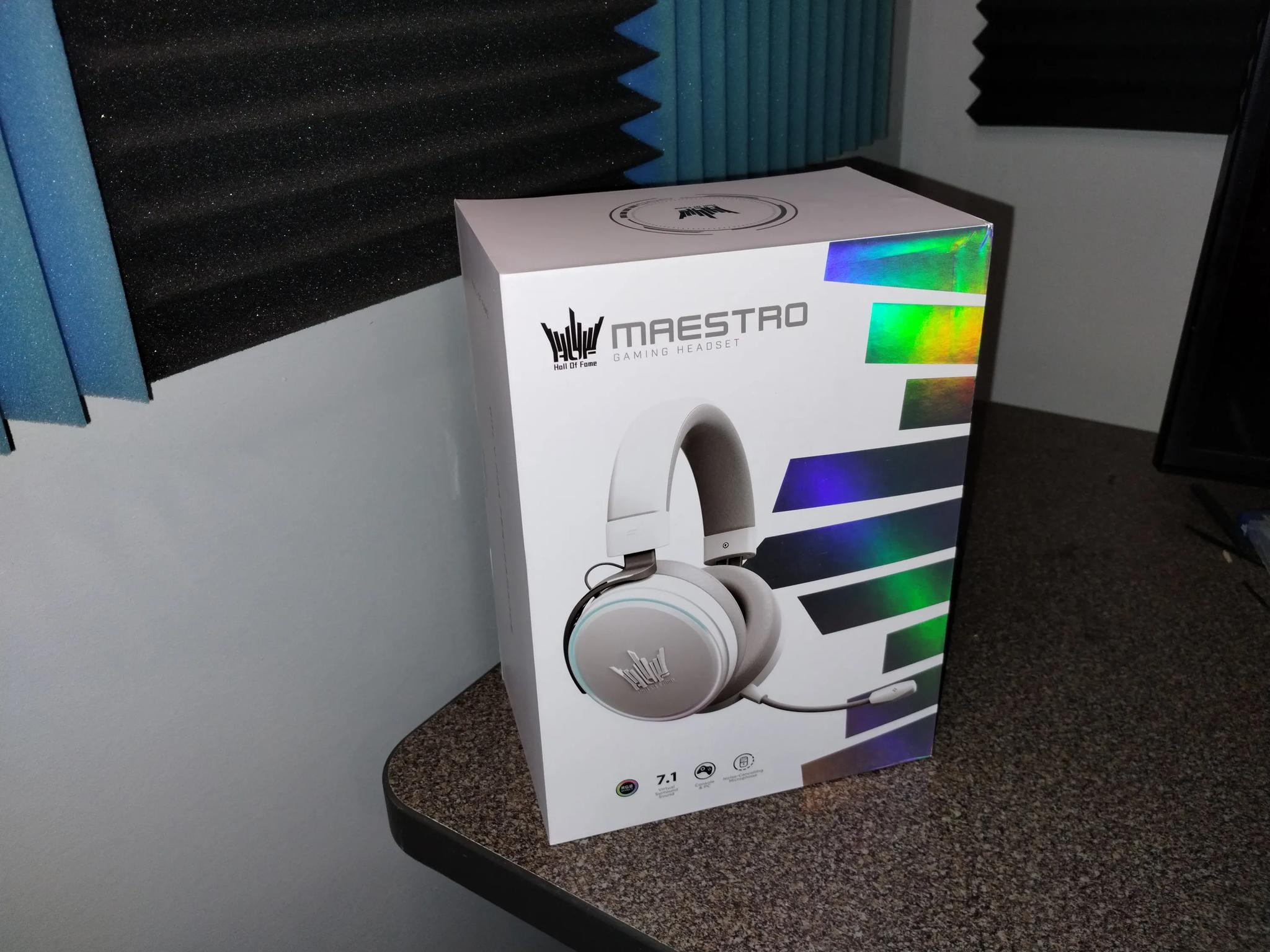 7.1 White RGB Gaming Headset - Galax HOF Maestro H1