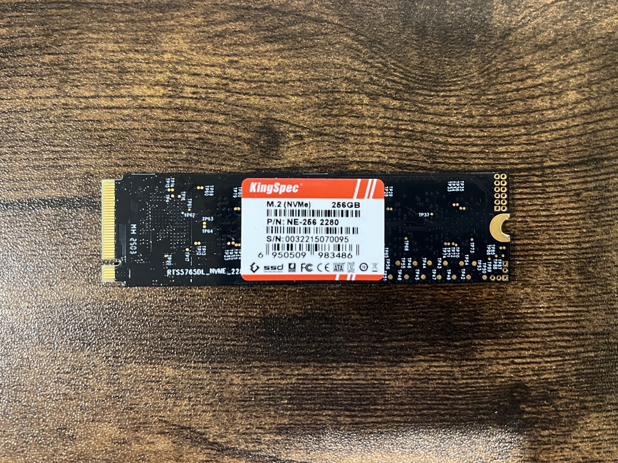 256GB PCIe Gen 3.0x4.0 M.2 NVMe SSD KingSpec NE Series - 100% Health