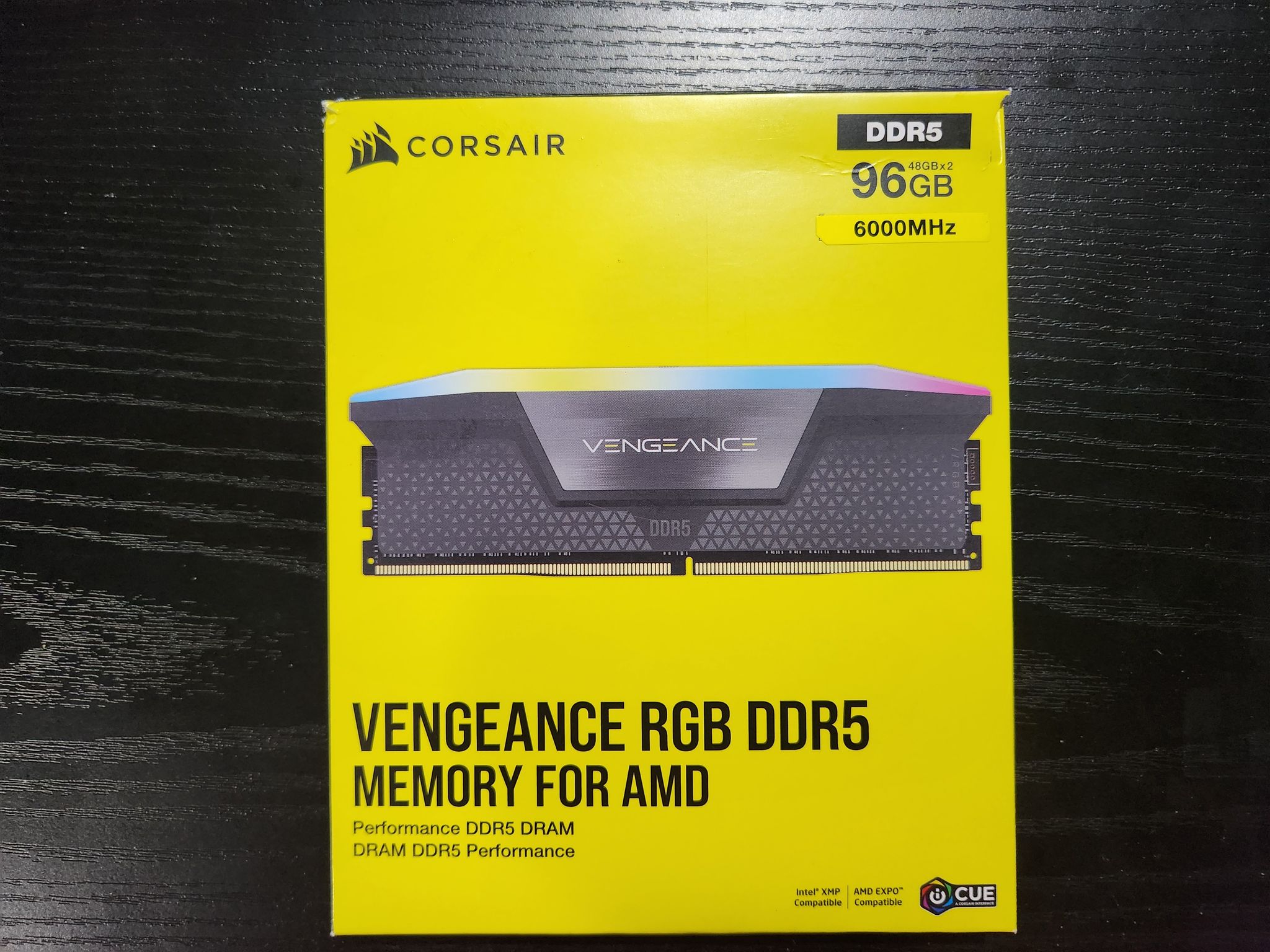 CORSAIR Vengeance RGB DDR5 RAM 96GB (2x48GB) Up to 6000MHz CL30