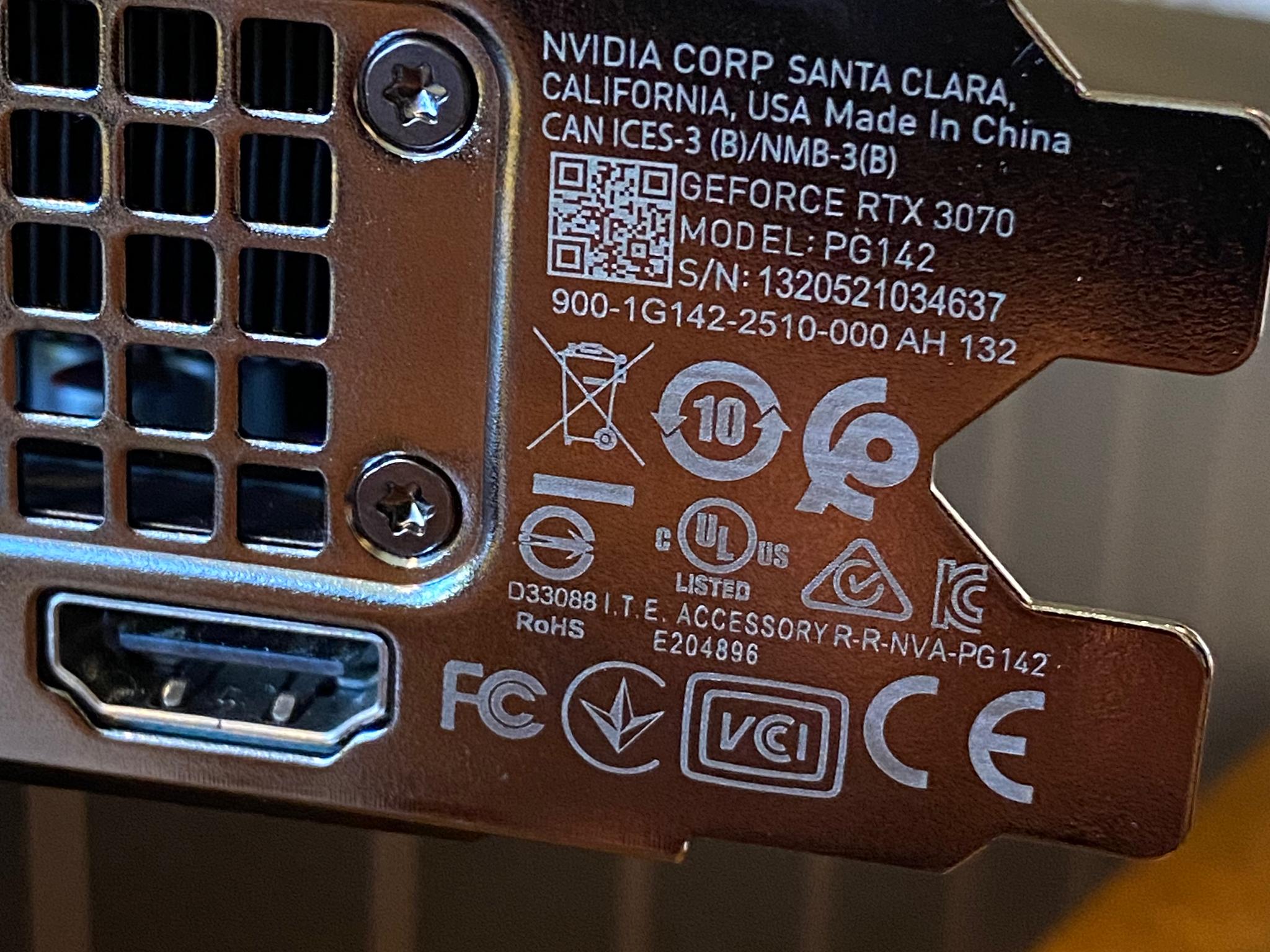 Nvidia RTX 3070 Founders Edition