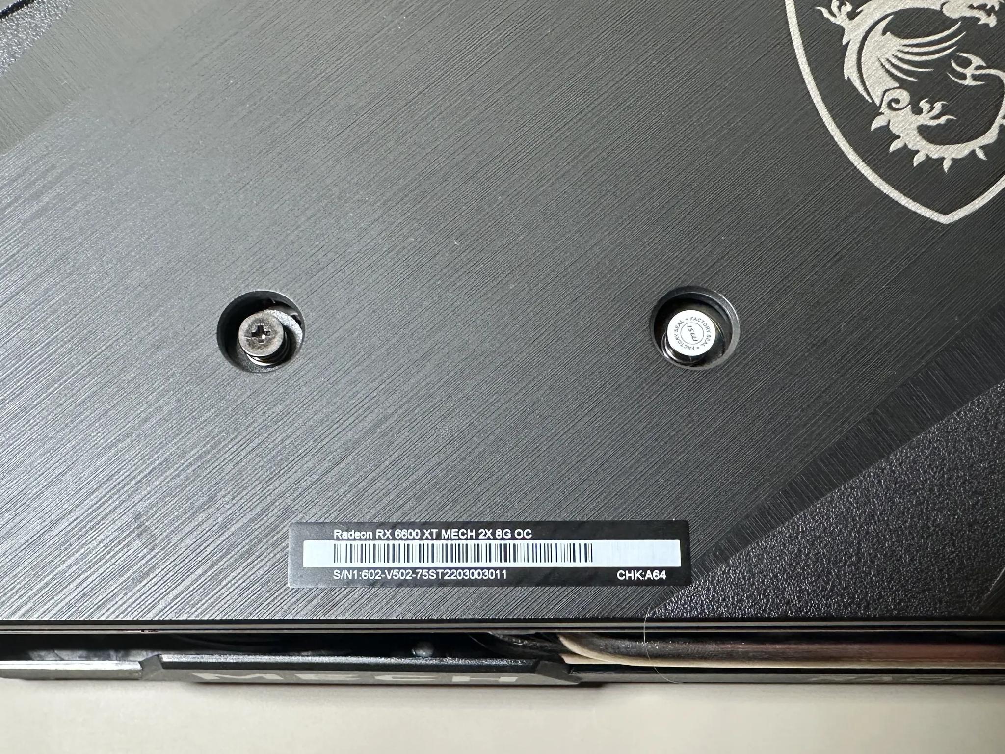 MSI Mech Radeon RX 6600 XT MECH 2X 8G OC
