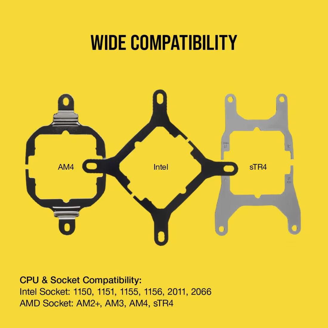 Corsair 240mm Liquid AIO CPU Cooler - iCue H100i RGB Pro XT
