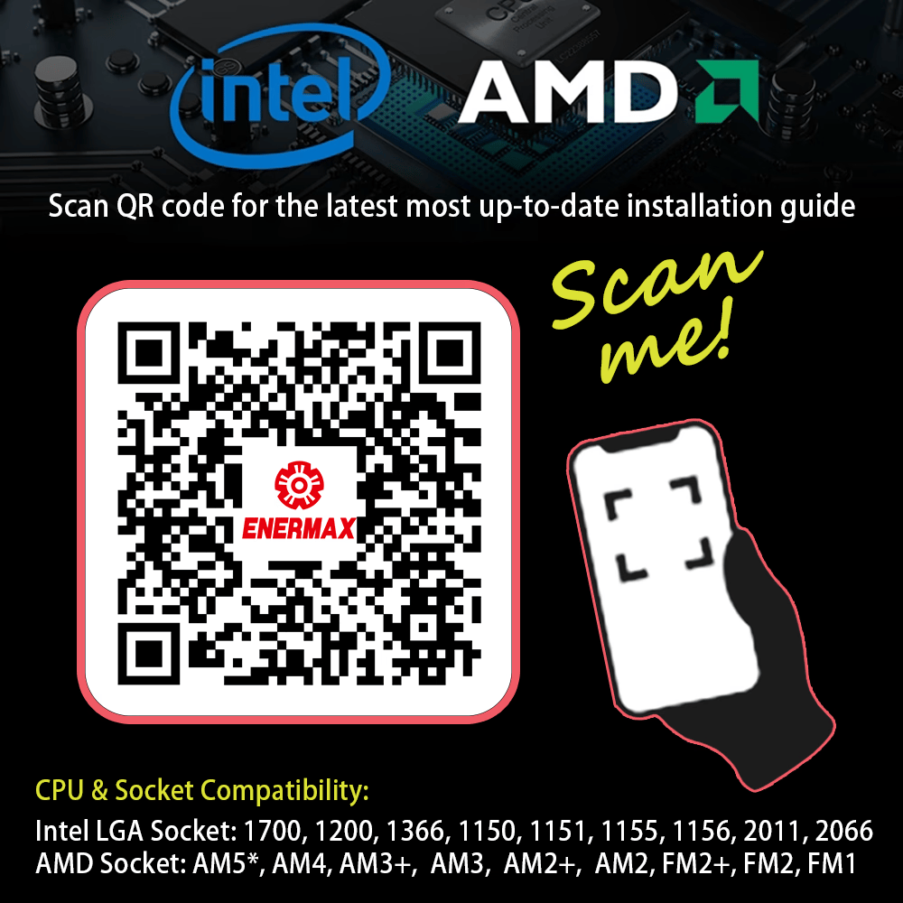 Enermax ETS-F40 140mm ARGB CPU Air Cooler -  LGA 1700 & AM5 Kit Included