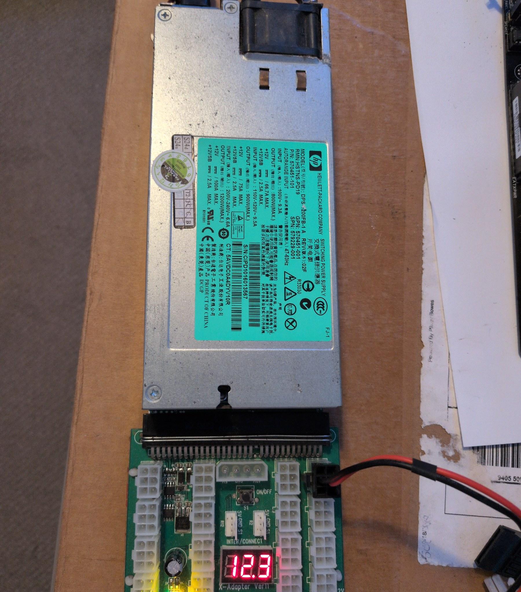 HP 1200W Server PSU DPS-1200FB Kit Breakout Board Cables - Unit 4