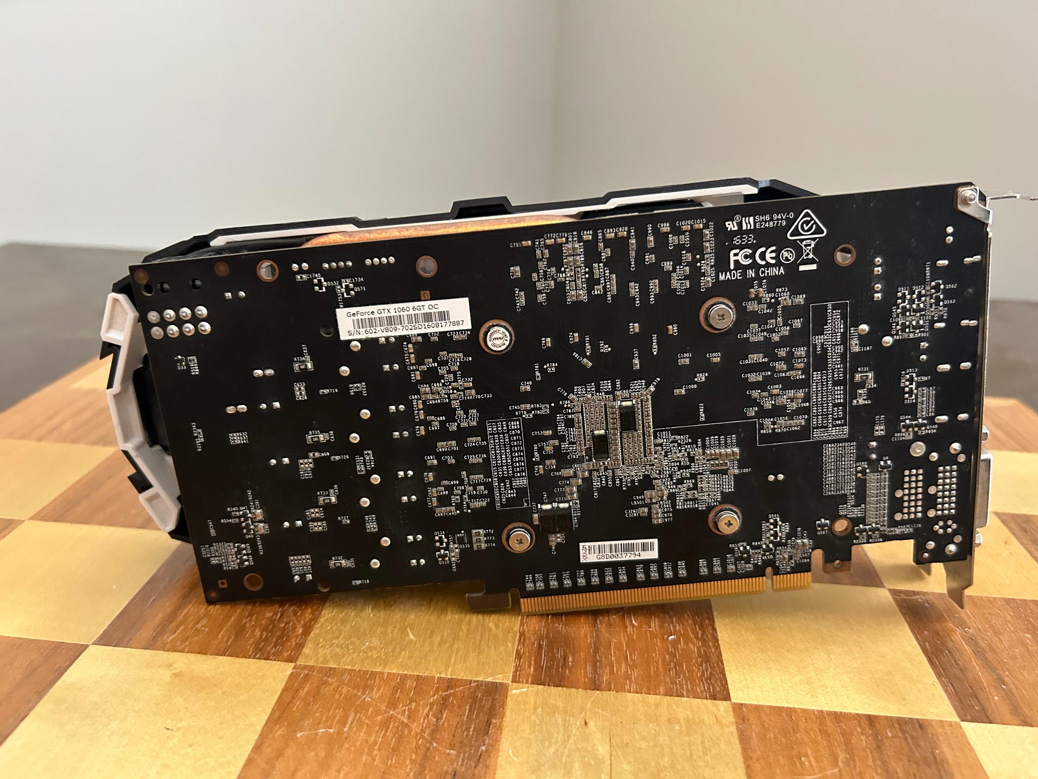 MSI GTX 1060 6GB Graphics Card