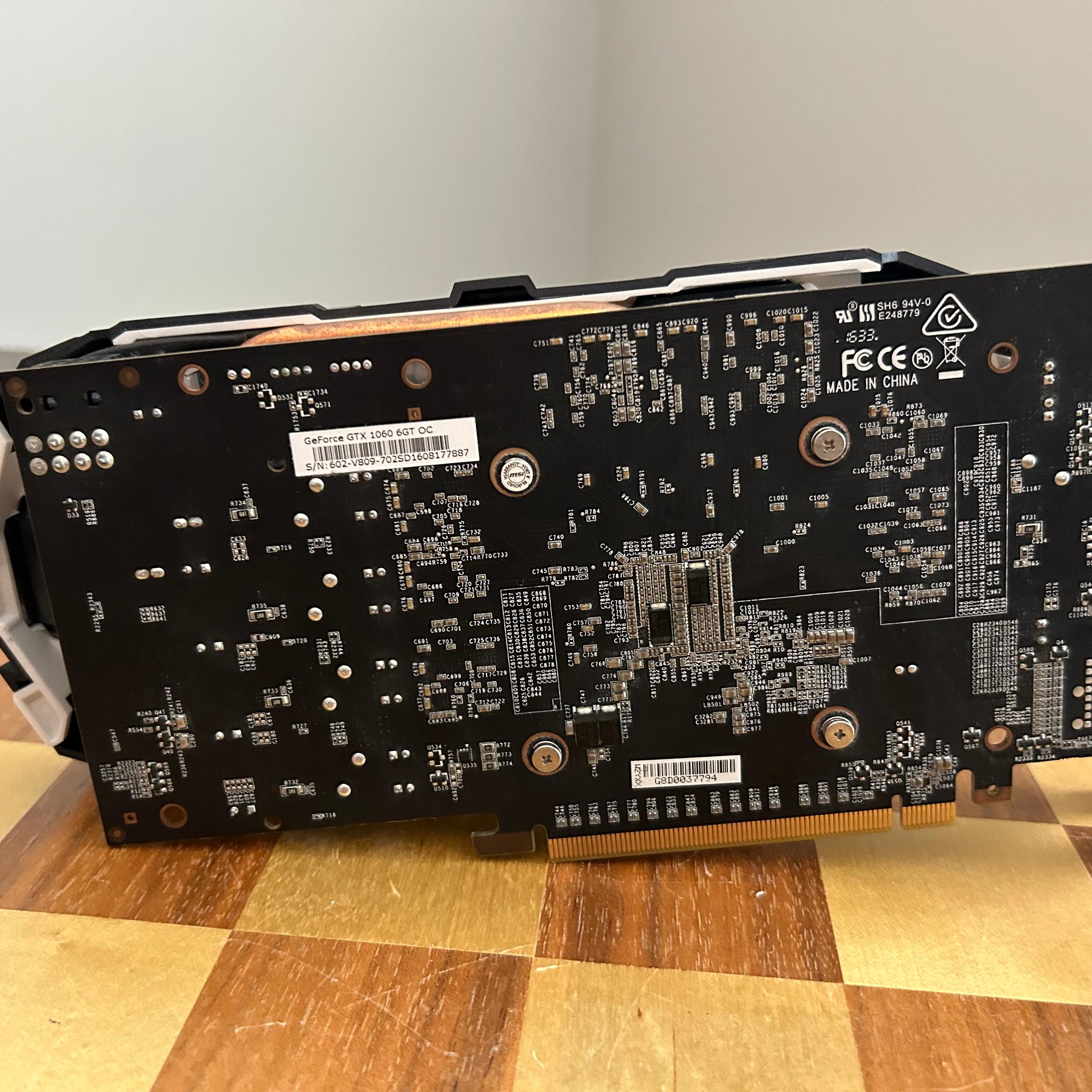 MSI GTX 1060 6GB Graphics Card