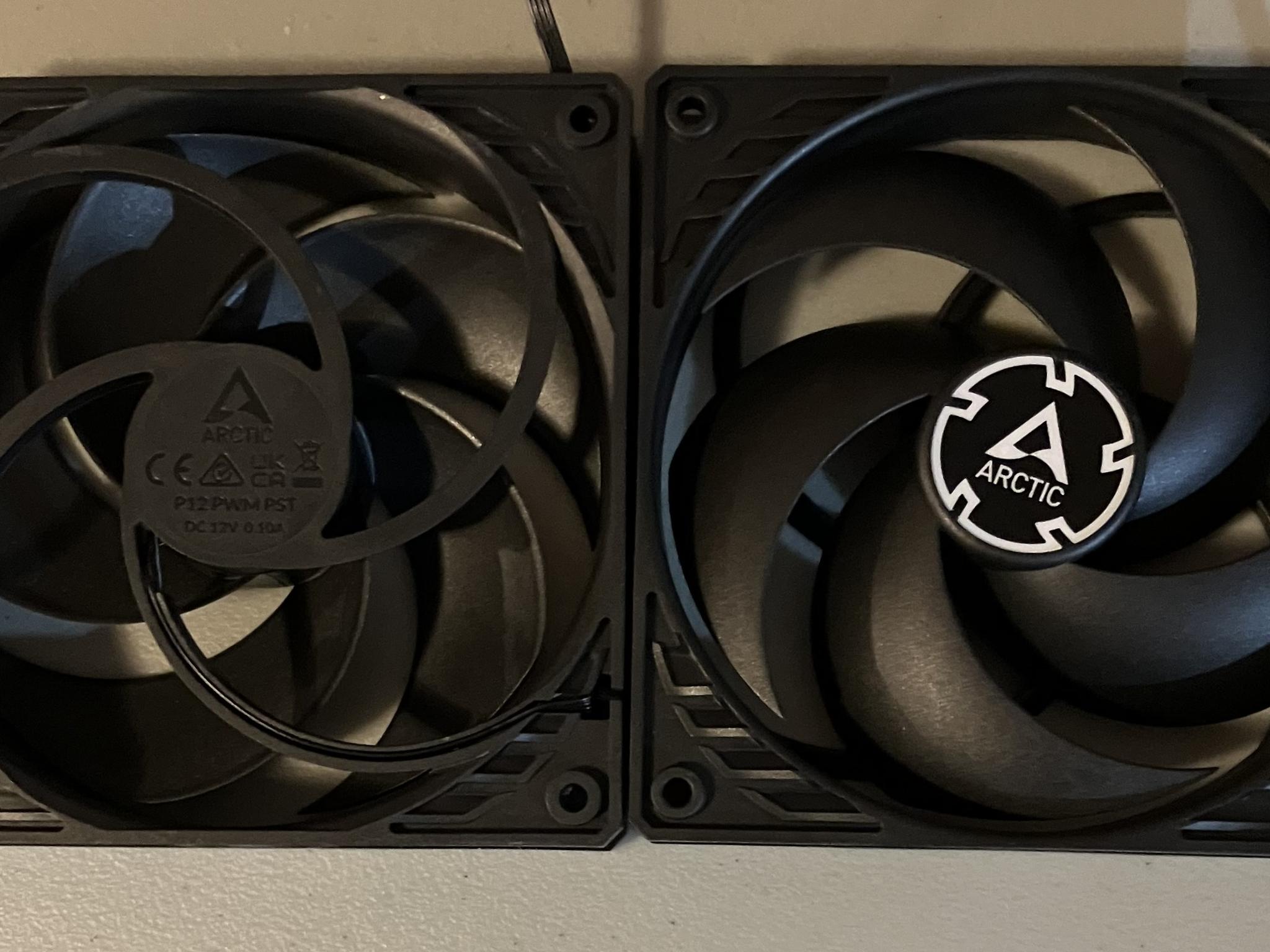 3 Black Arctic P12 120mm PWM Fans