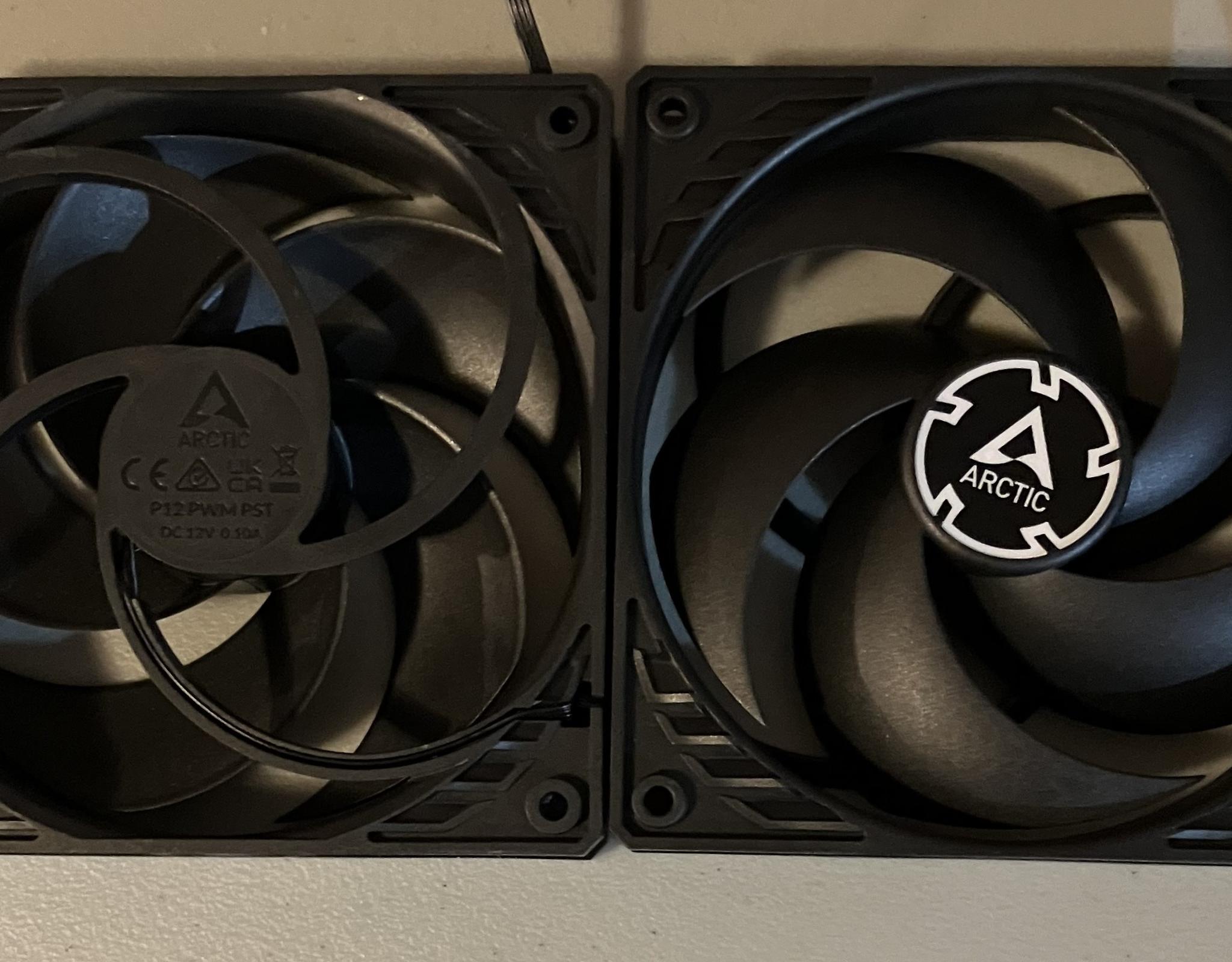 3 Black Arctic P12 120mm PWM Fans