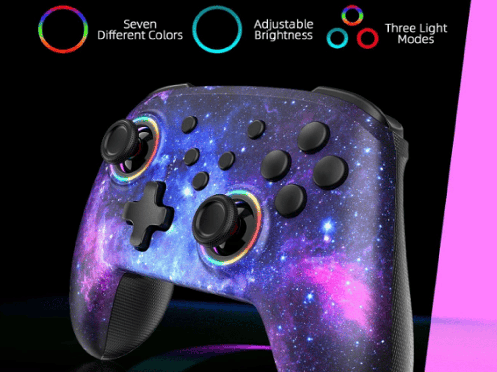 NexiGo NS32 Wireless Controller (Cosmic Nebula) + EasySMX X05 Gaming Controller (Lime) Bundle