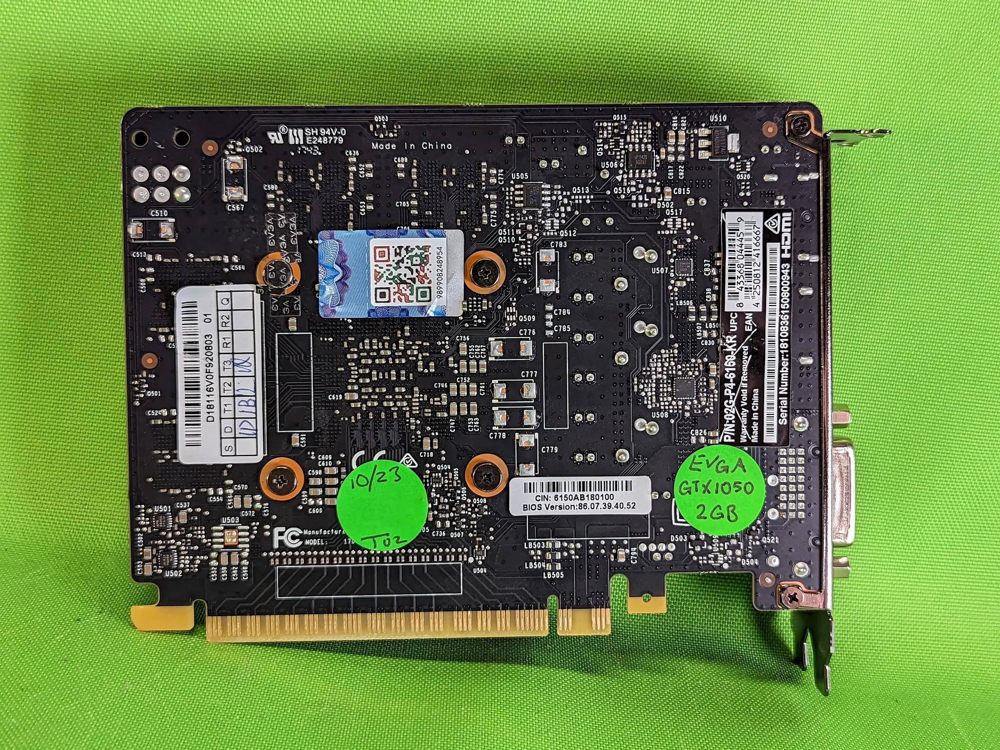 EVGA Geforce GTX 1050 (02G-P4-6150-KR) 2GB Graphics Card