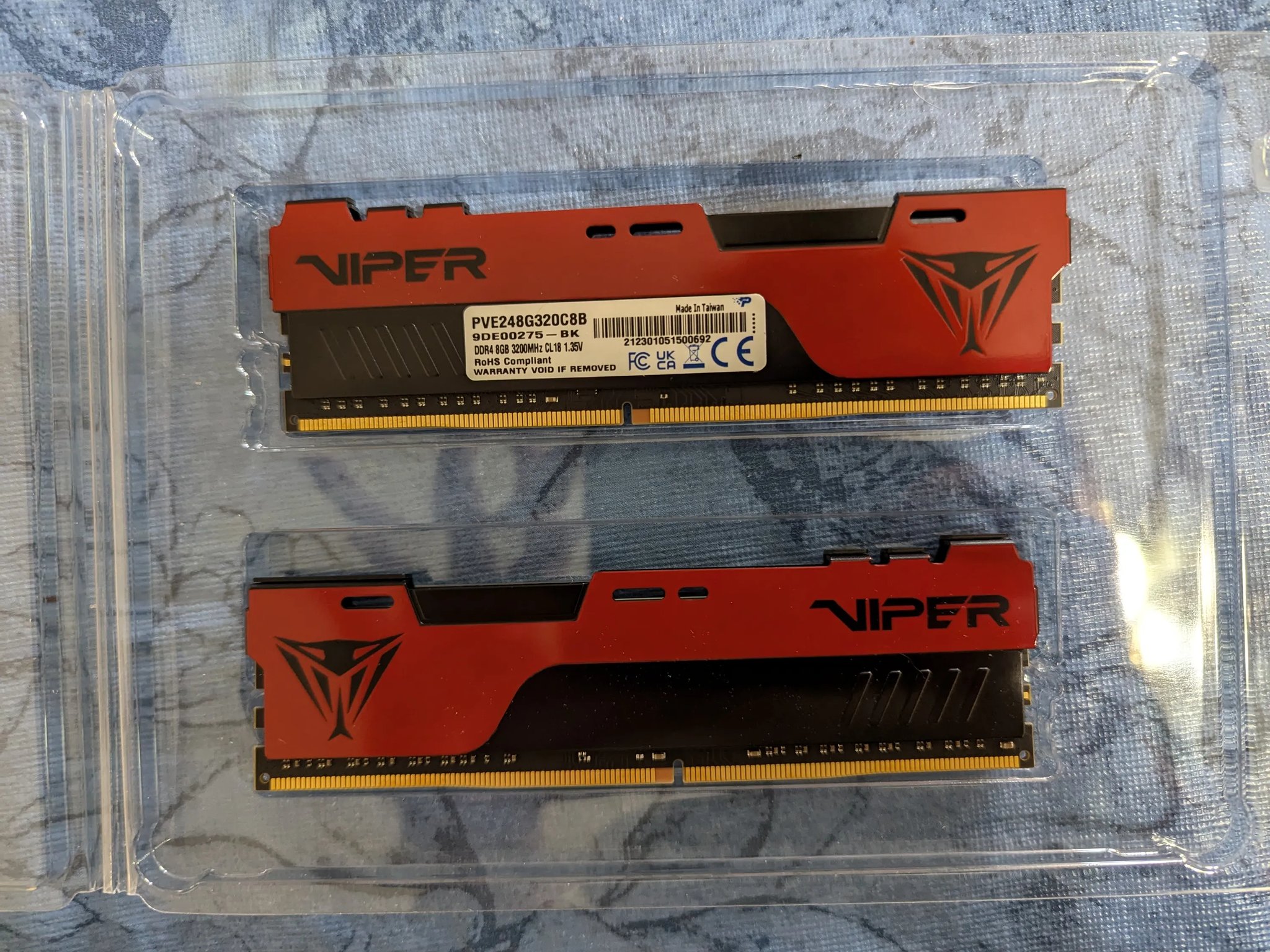 Patriot Viper DDR4 16GB (8GB x 2) 3200Mhz CL18 Memory Ram