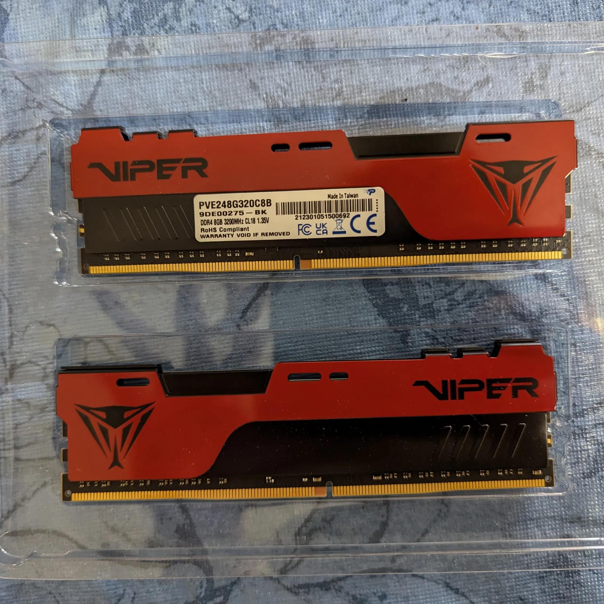 Patriot Viper DDR4 16GB (8GB x 2) 3200Mhz CL18 Memory Ram