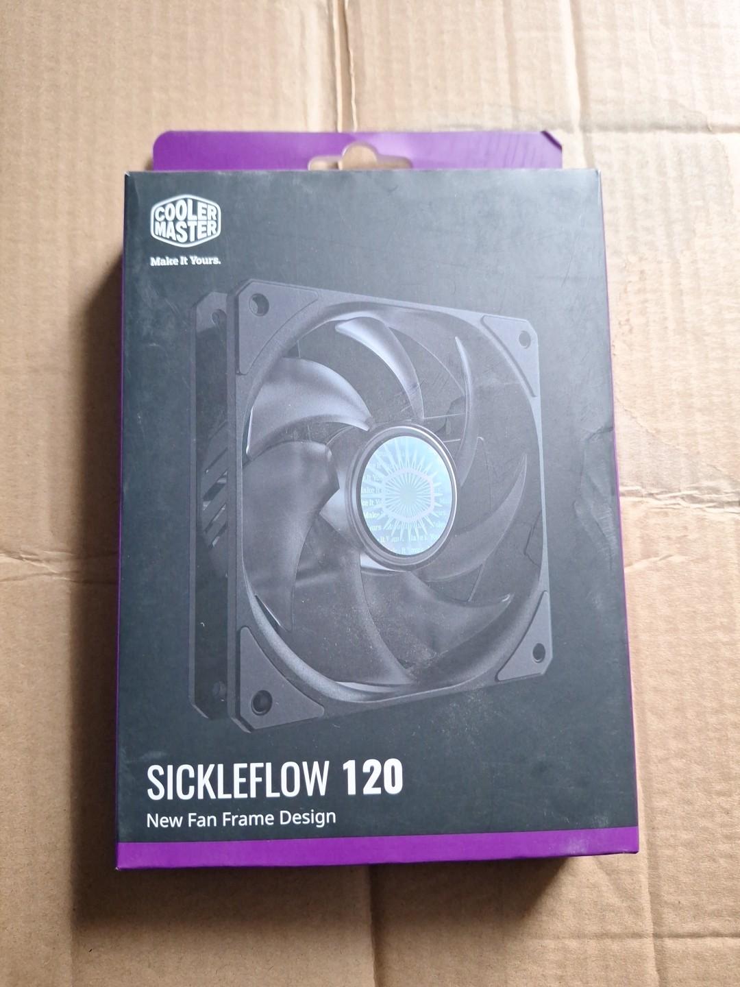 Cooler Master SickleFlow 120 V2 All-Black Square Frame Fan, Air Balance Curve