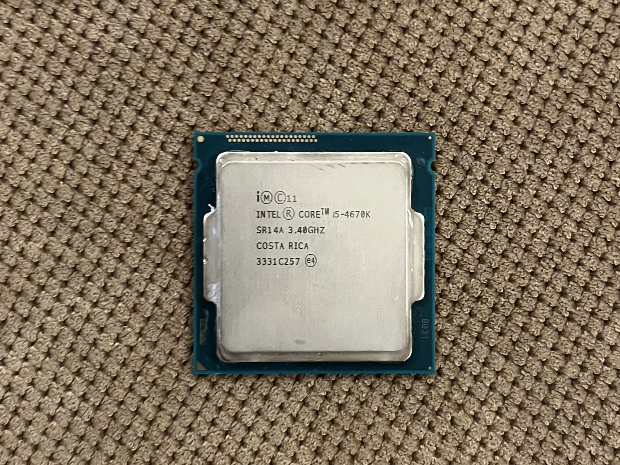 Intel Core i5-4670k (4c/4t) CPU