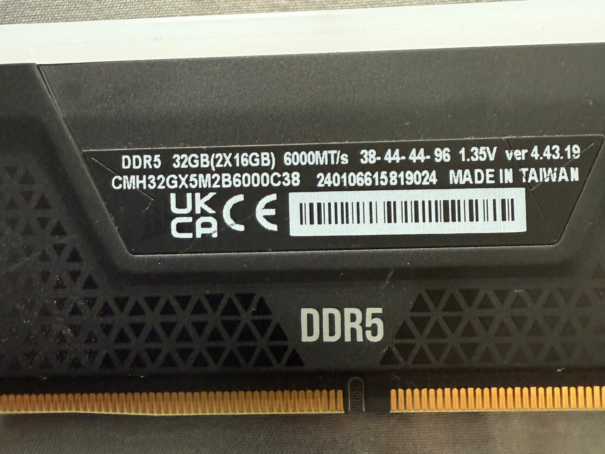 Corsair Vengeance DDR5 2x16gb 32gb 6000mhz Cl38