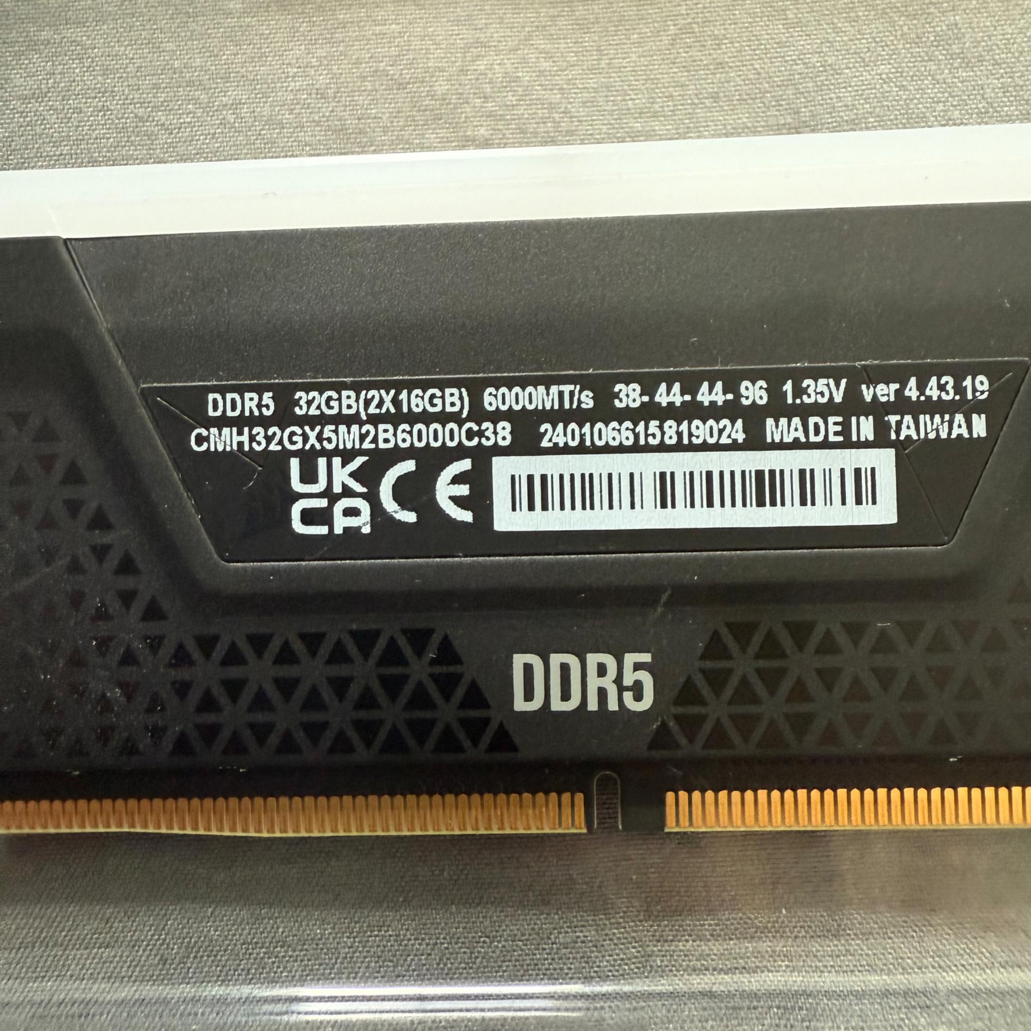 Corsair Vengeance DDR5 2x16gb 32gb 6000mhz Cl38