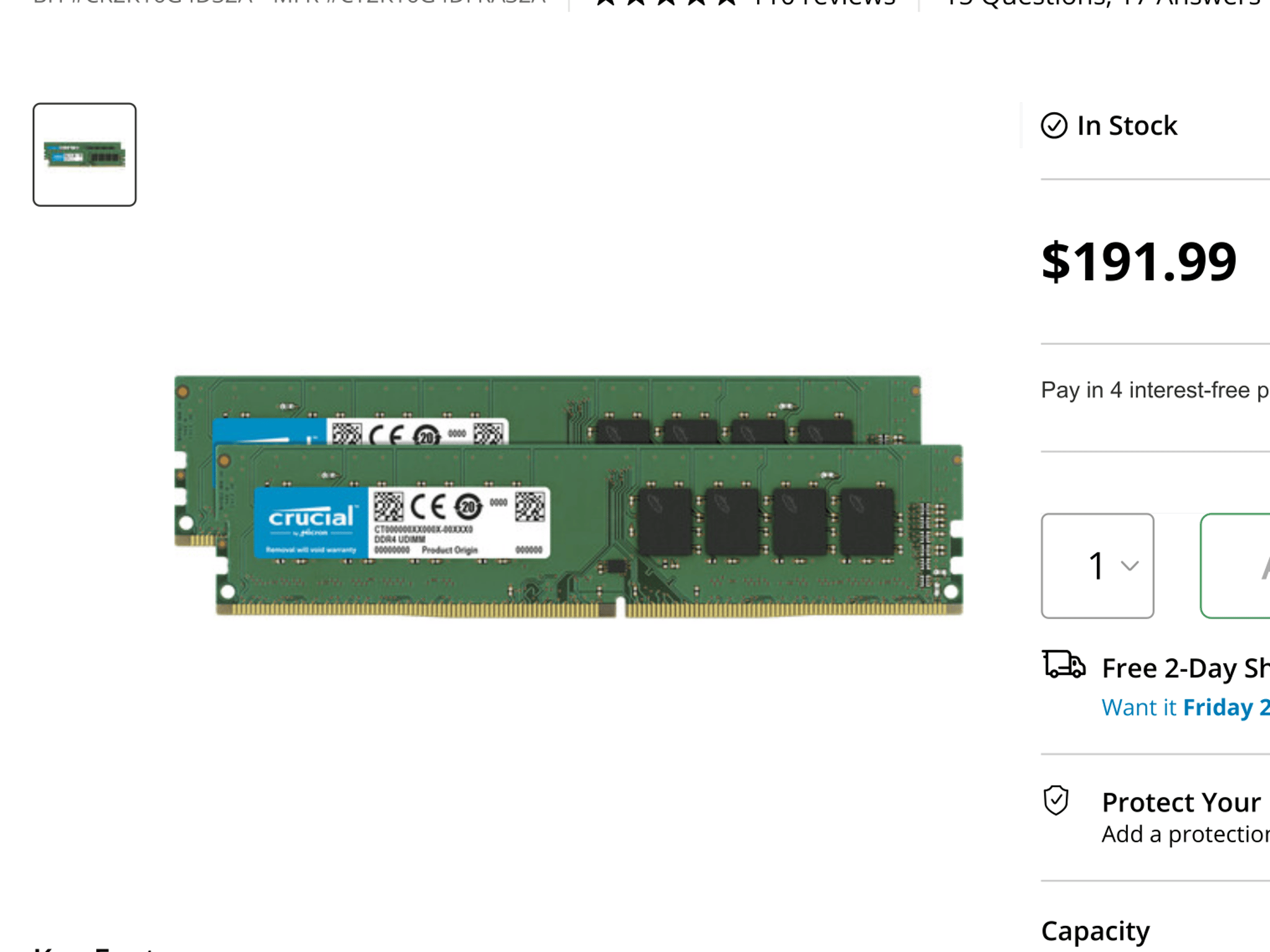 Mushkin Enhanced Silverline DDR4 2133 (PC4 17000) Desktop Memory Kit (Model: MSL4U213FF16GX2)