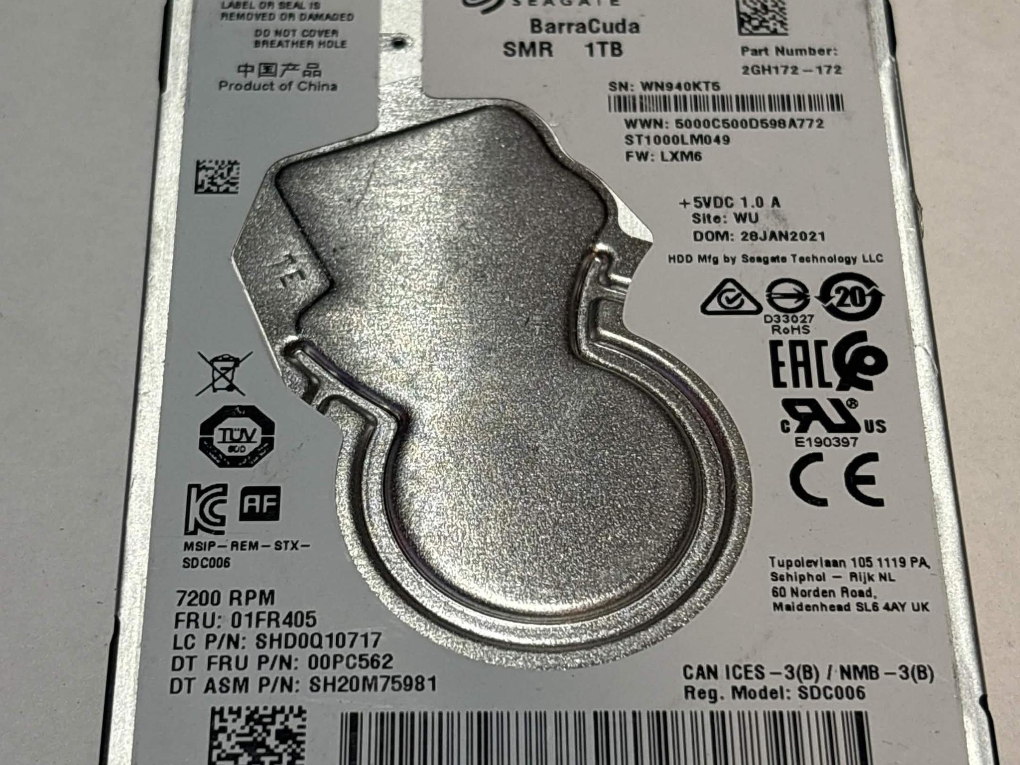Seagate Barracuda 1TB SATA Laptop Hard Drive | Tested & Functional