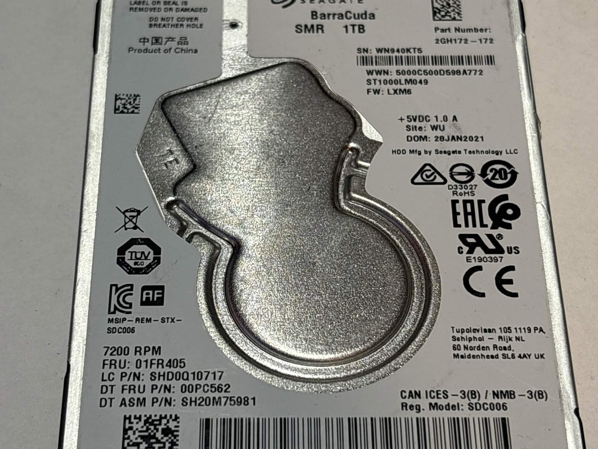 Seagate Barracuda 1TB SATA Laptop Hard Drive | Tested & Functional
