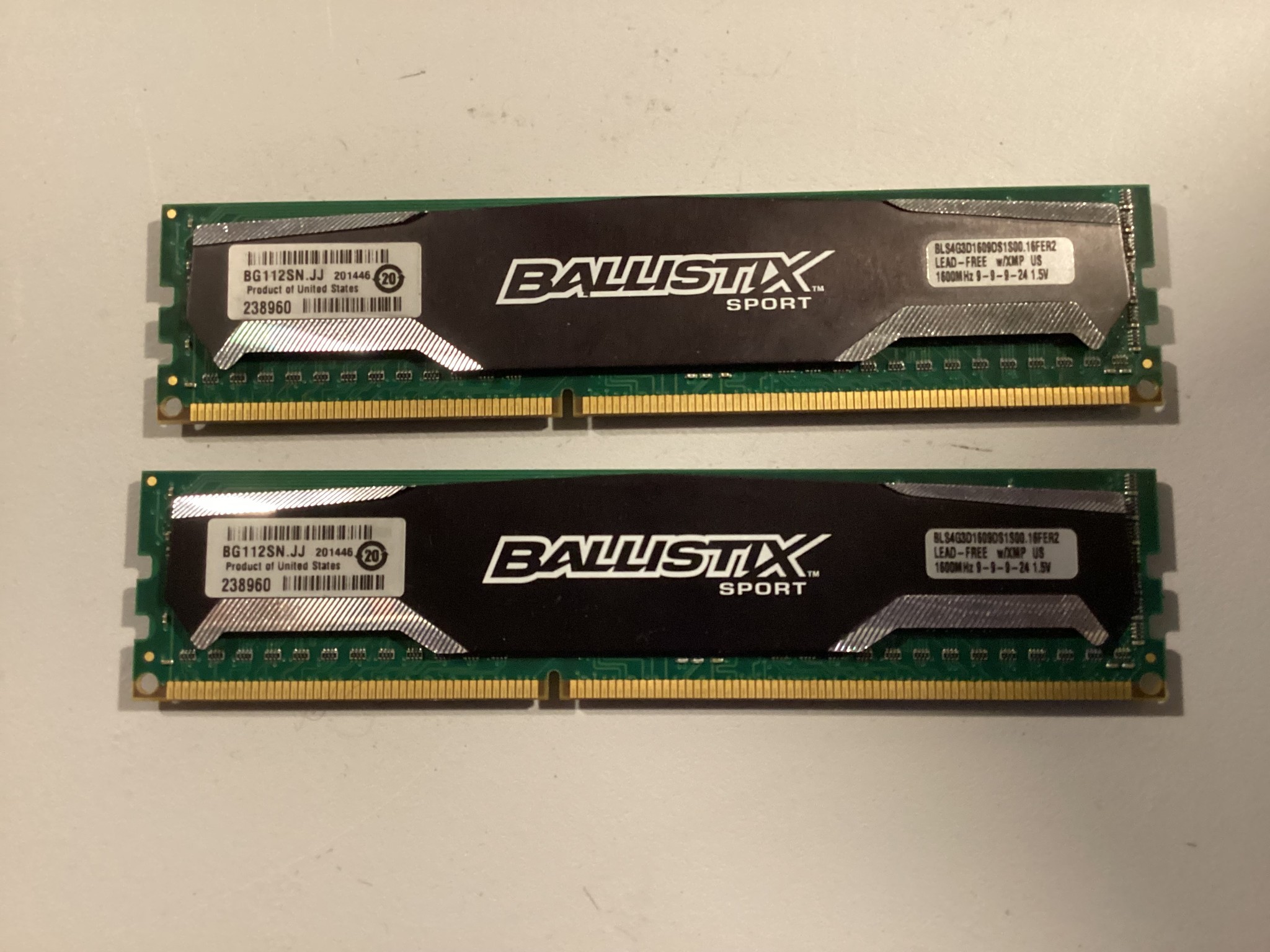 Ballistix Sport 2x4GB DDR3
