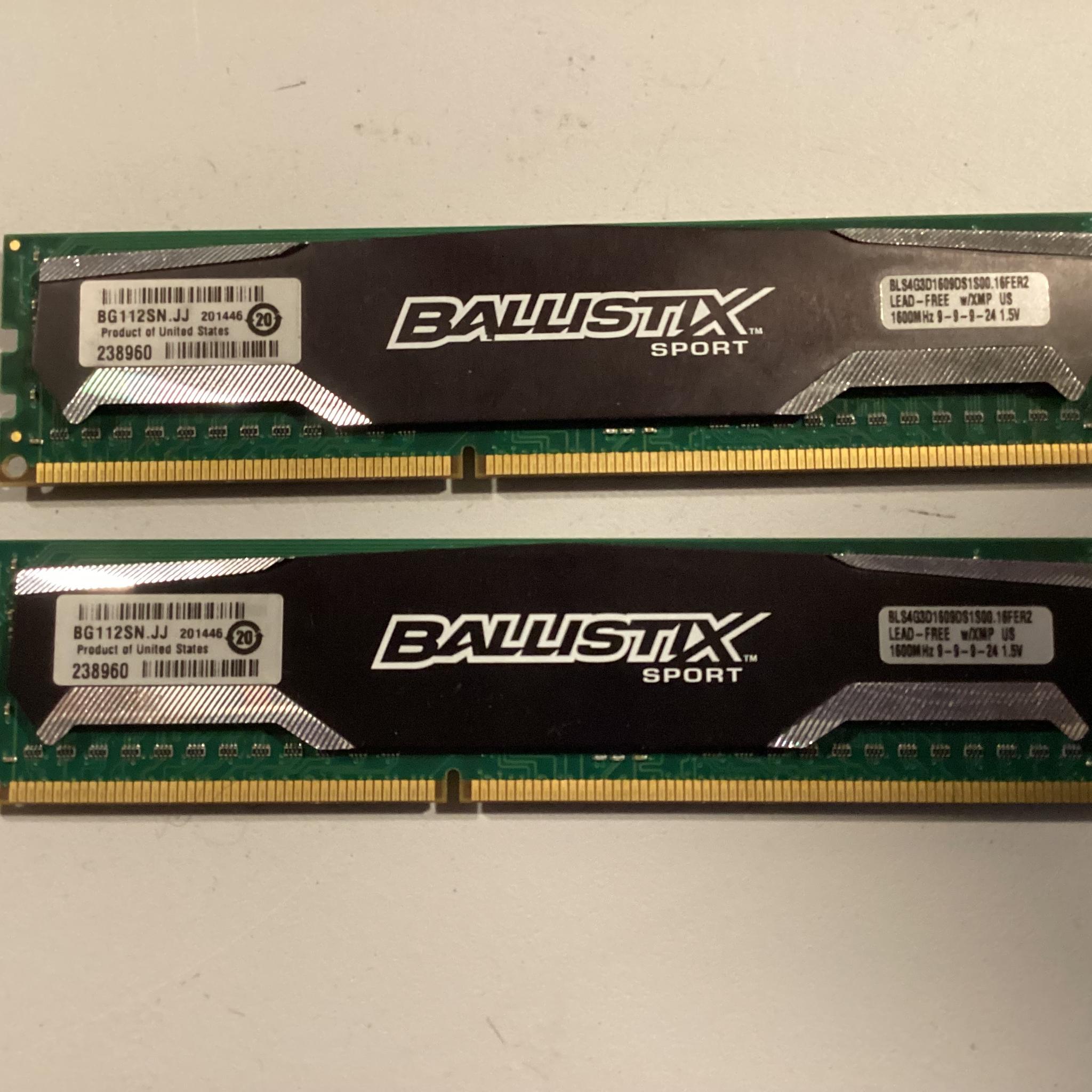 Ballistix Sport 2x4GB DDR3