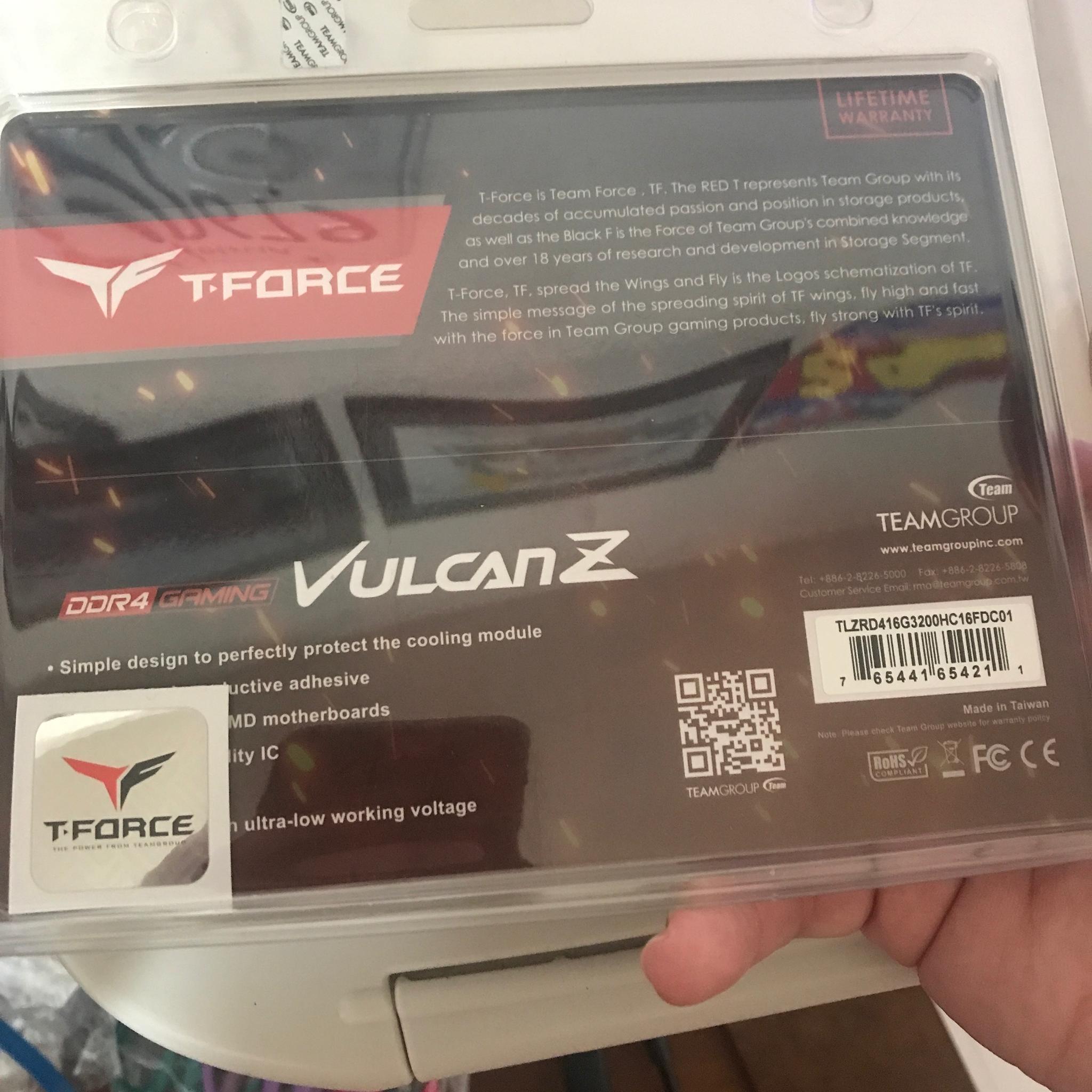 TFORCE VULCAN Z DDR4 16gb 3200mhz