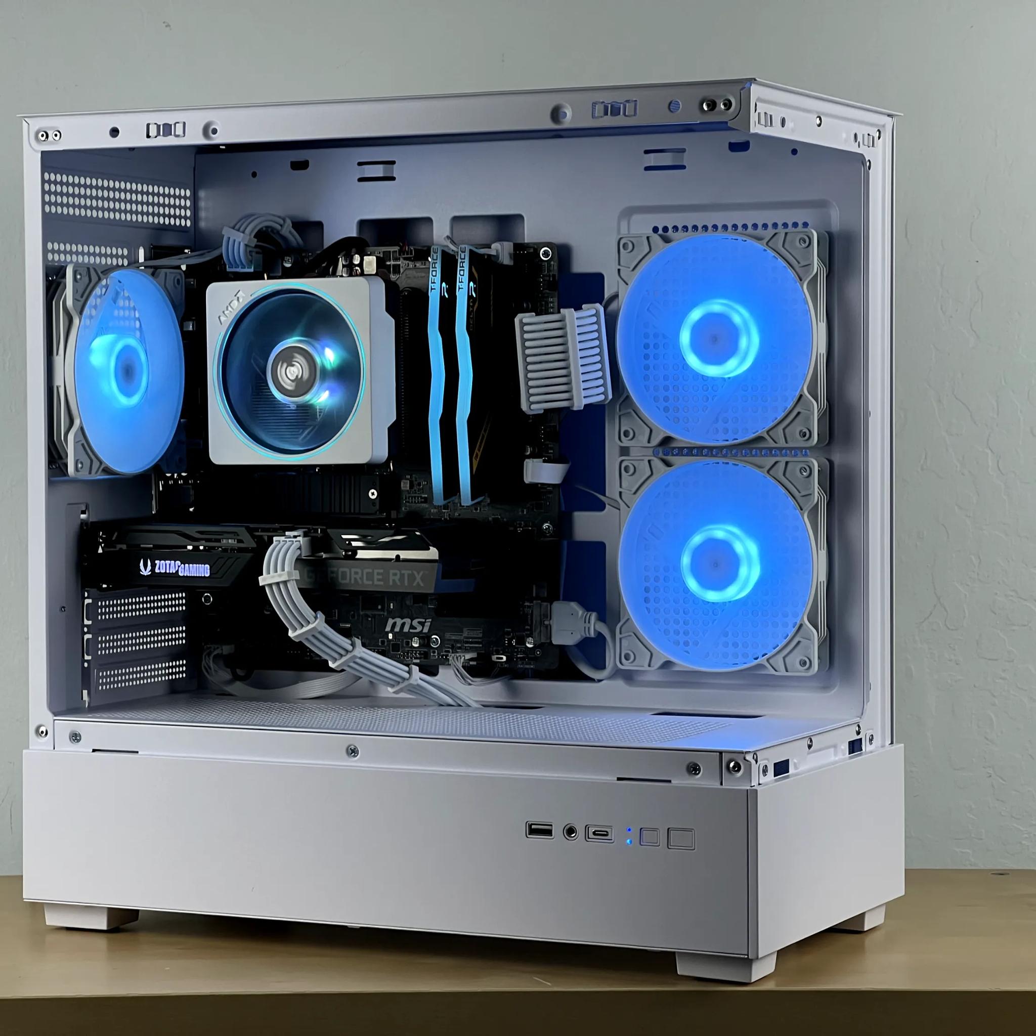 🧊 Fast and Clean White Gaming PC | RTX 3060 TI | AMD Ryzen 7 3700X | 1TB SSD | 16GB RAM | 🧊