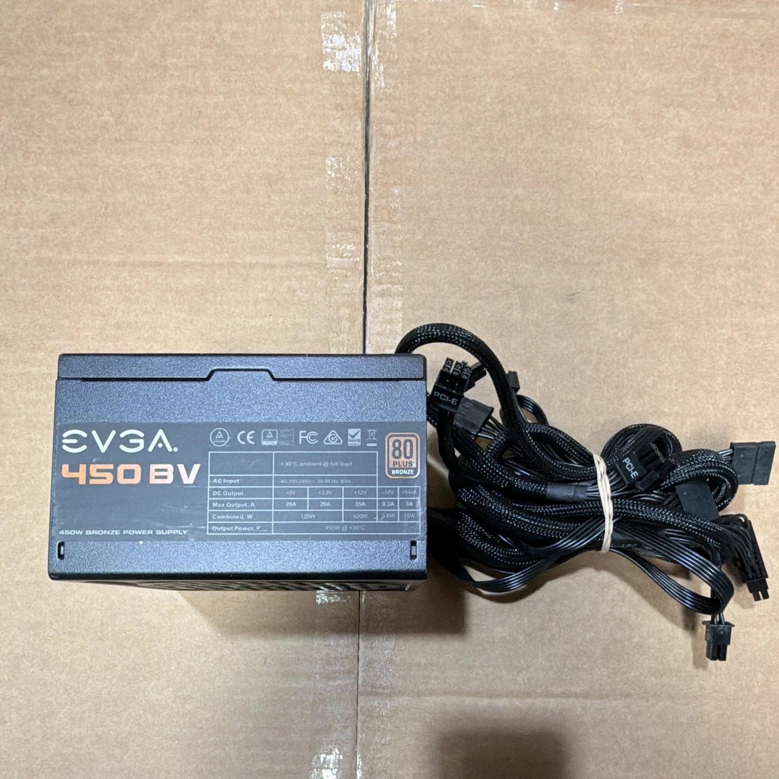 EVGA 450 BV 450W 80 Plus Bronze Power Supply 100-BV-0450-B1 | Tested & Working