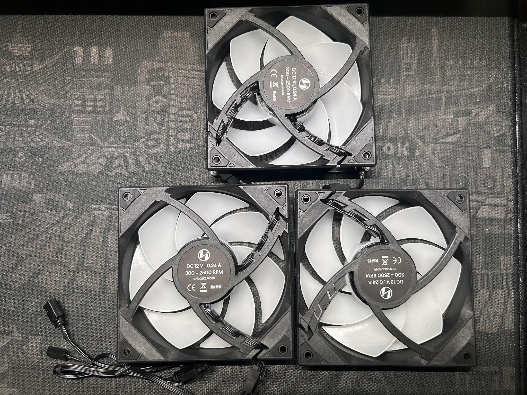 Lian Li DC 12V 300-2500RPM ARGB 120MM FANS - DAISY CHAINED FOR CLEAN LOOKS!