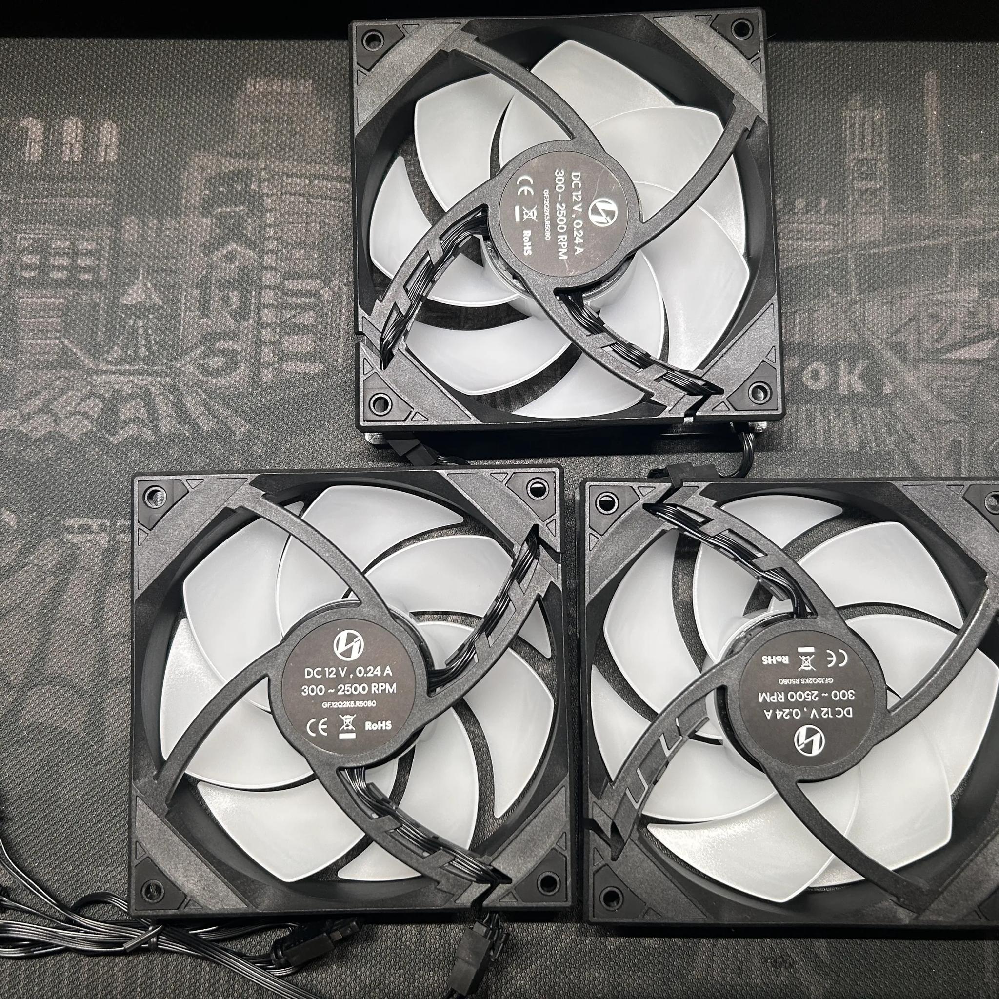 Lian Li DC 12V 300-2500RPM ARGB 120MM FANS - DAISY CHAINED FOR CLEAN LOOKS!