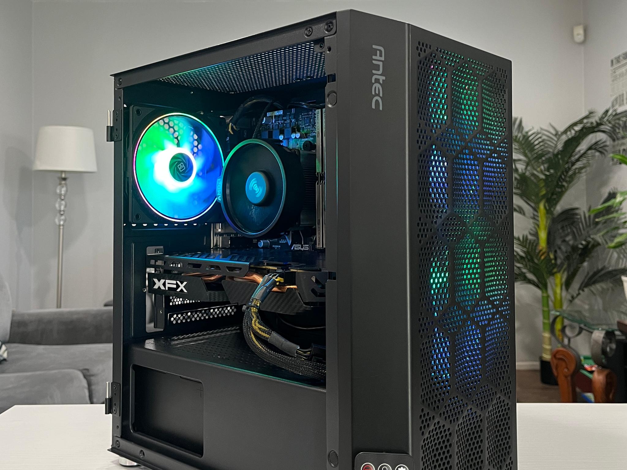 RX 580 8GB, Ryzen 7 1700X, 16GB RAM | Black RGB Gaming Computer/Pc