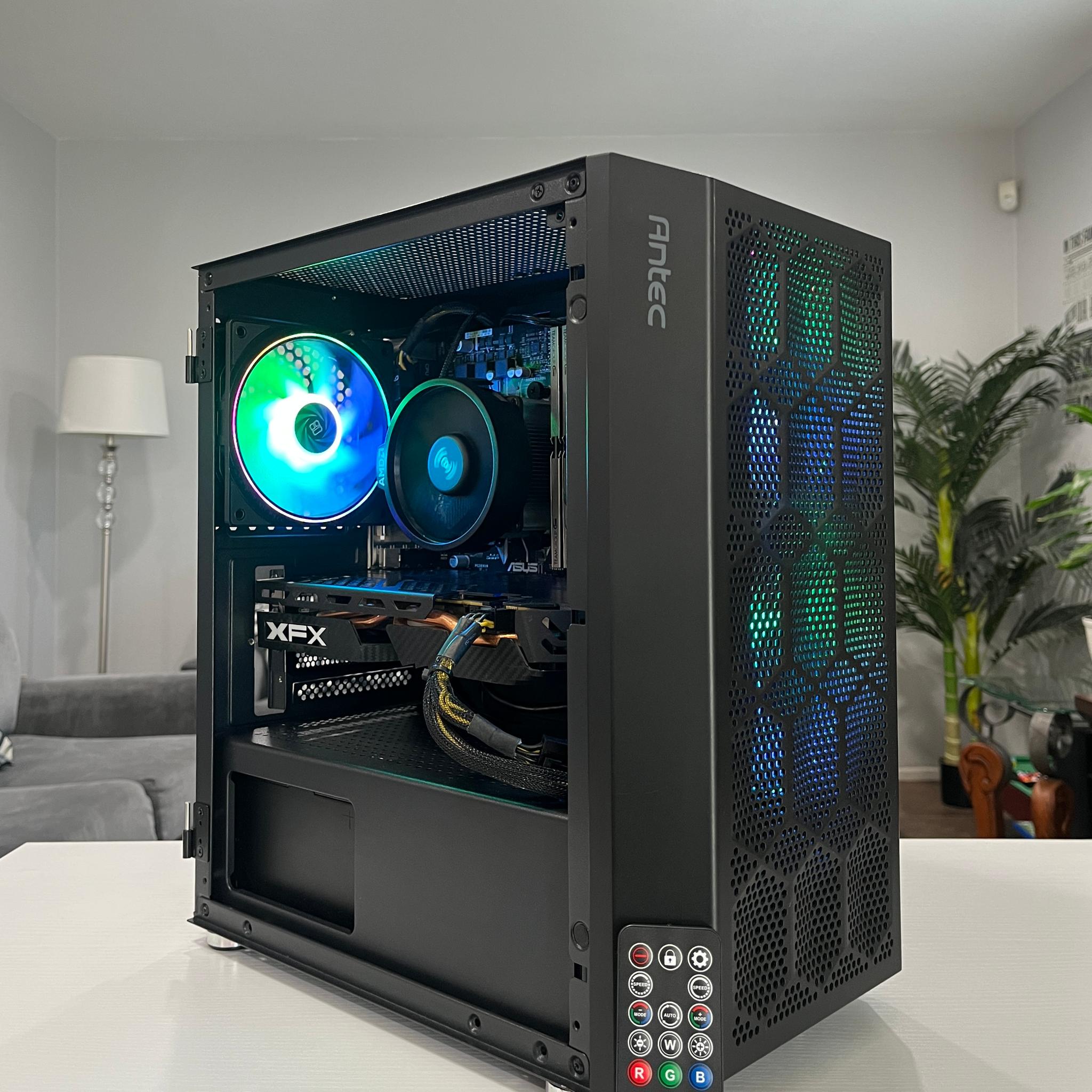 RX 580 8GB, Ryzen 7 1700X, 16GB RAM | Black RGB Gaming Computer/Pc
