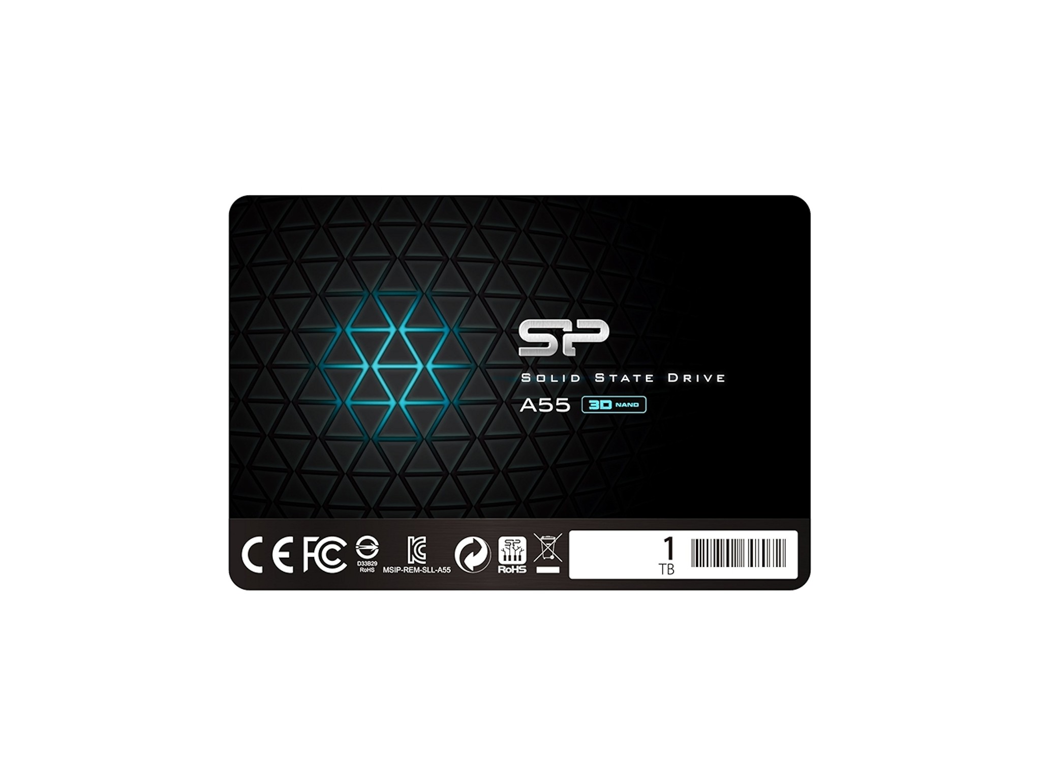 SP 1TB SSD 3D NAND A55 SLC Cache Performance Boost SATA III 2.5" (SP001TBSS3A55S25) - Used