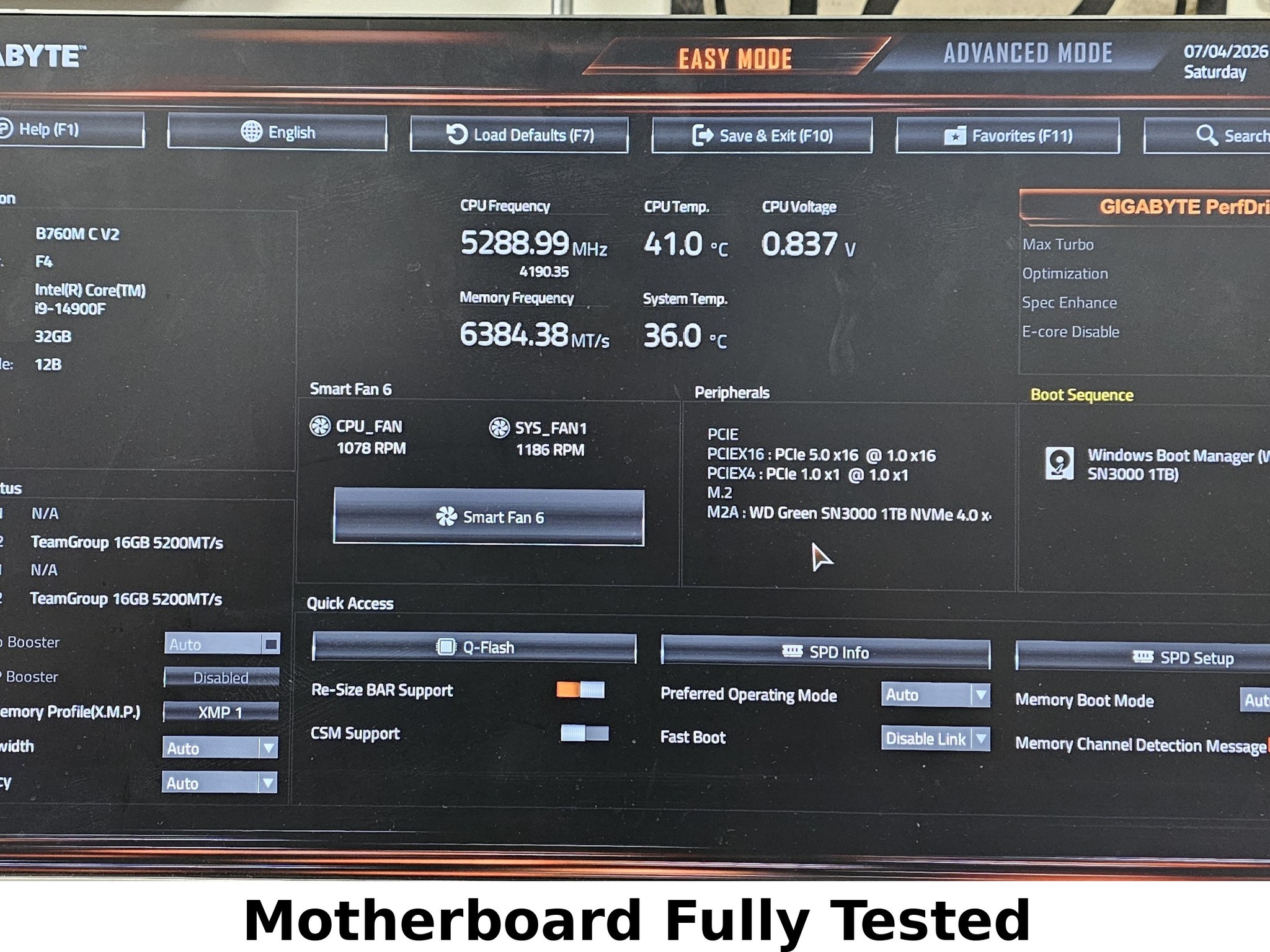 Gigabyte B760M C V2 LGA1700 DDR5 mATX Motherboard