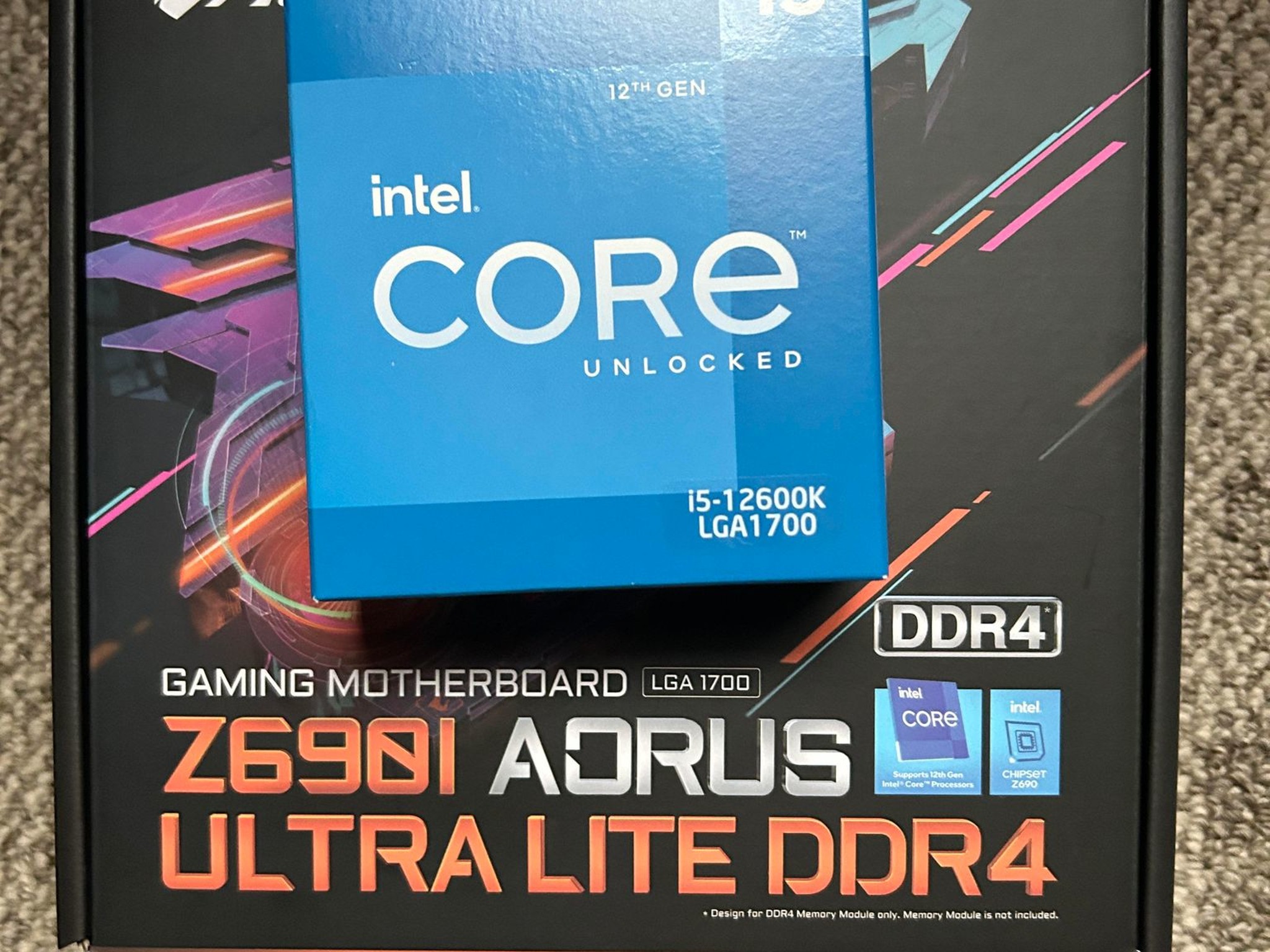 I5-12600K + Z690I Aorus Ultra Lite DDR4