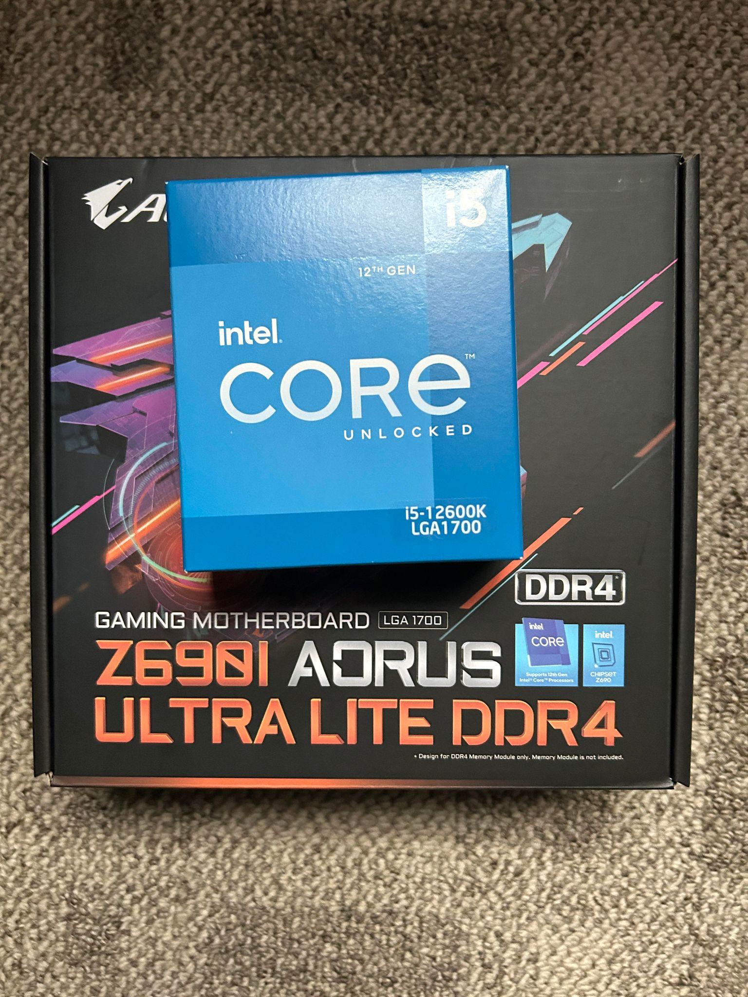 I5-12600K + Z690I Aorus Ultra Lite DDR4