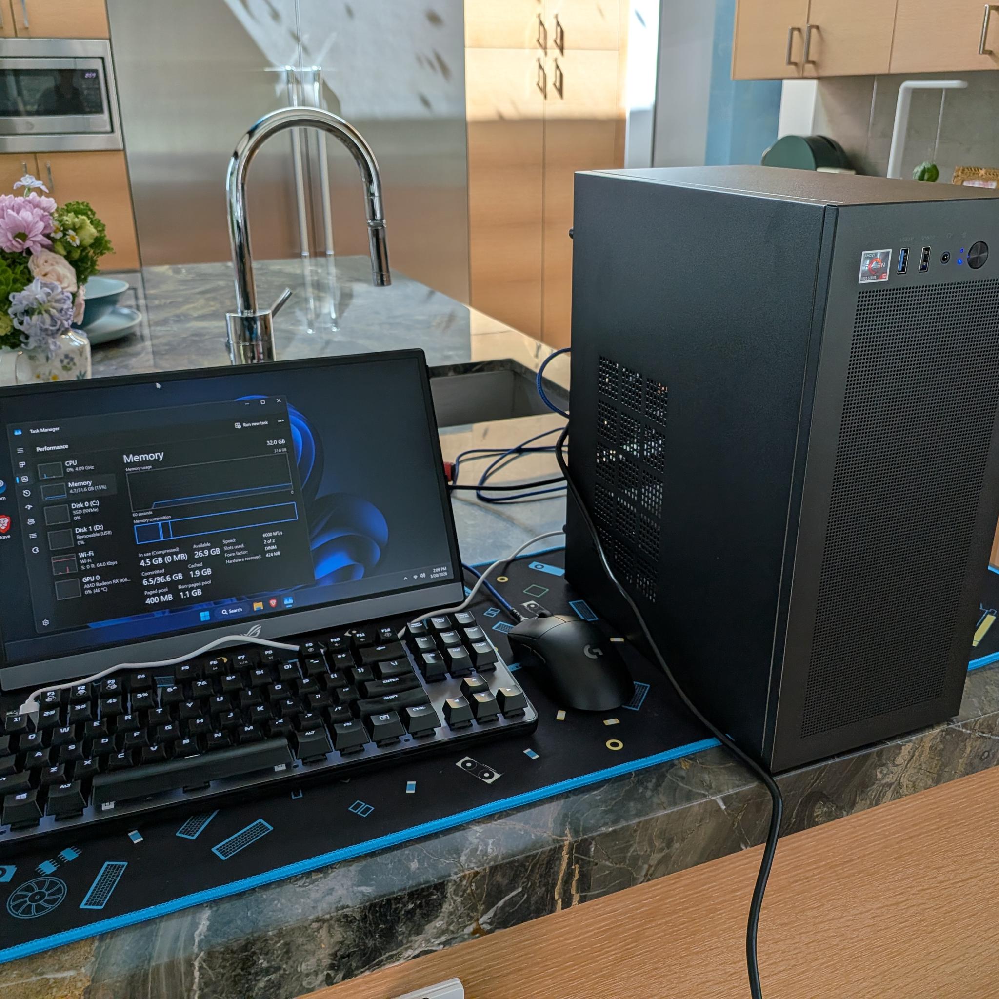 1440p Office Sleeper - RX 9060 XT 16GB, Ryzen 5 7500F, 32 GB DDR5, 2 TB Gen 5 NVME