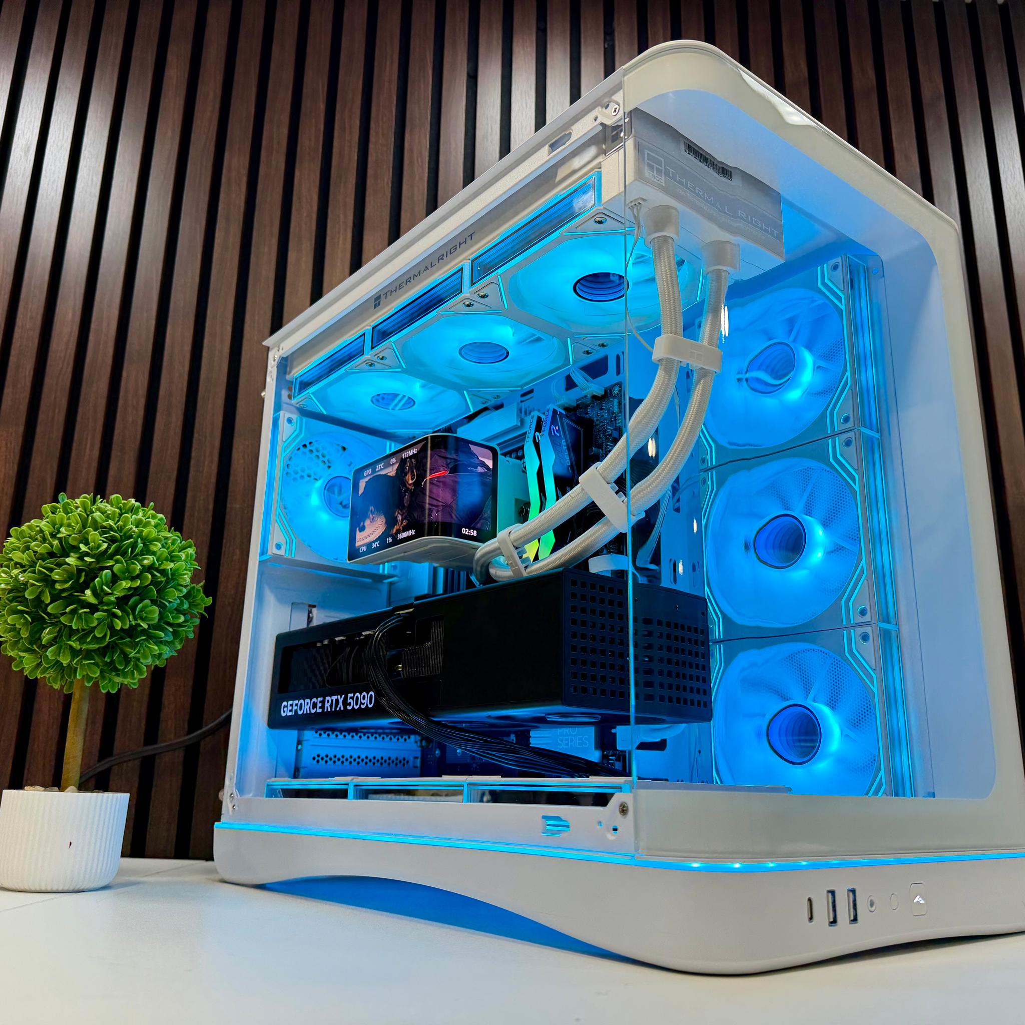 RTX 5090 | Ryzen 9950X3D | 64GB DDR5 | 2TB Gen 5 M.2 | 1200 Watt Tier A PSU | LCD AIO
