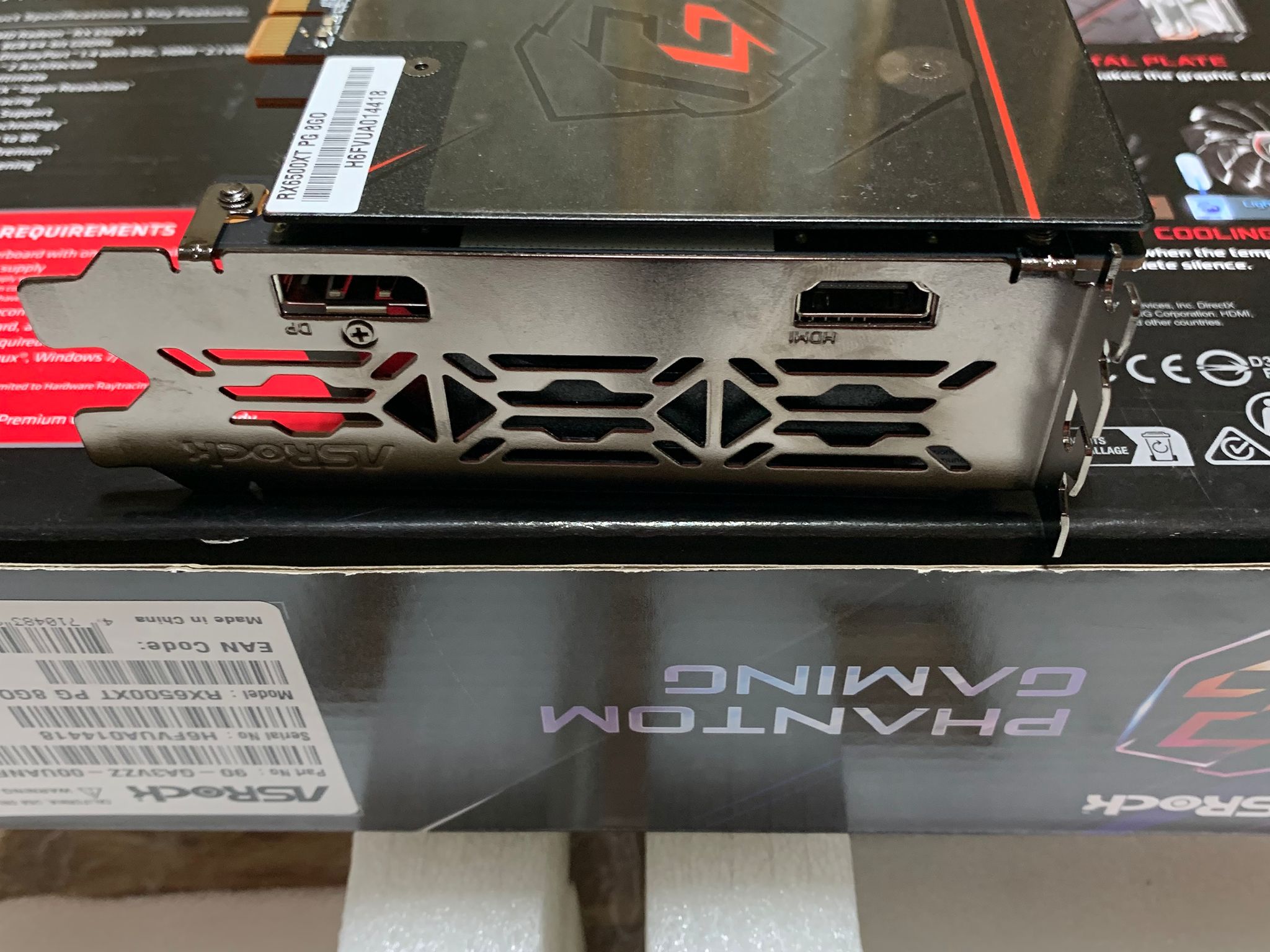 NEW 6500 XT 8GB OPEN BOX ASROCK PHANTOM GAMING