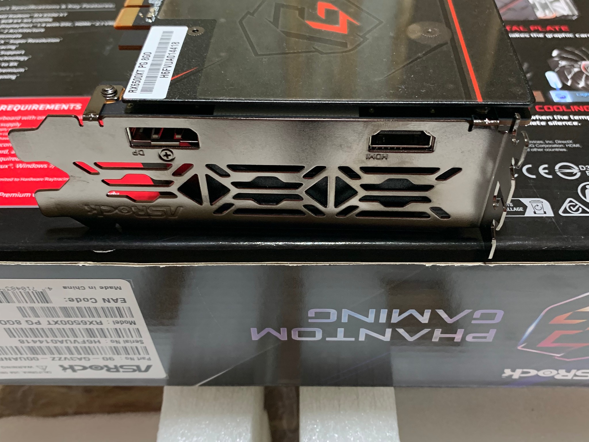 NEW 6500 XT 8GB OPEN BOX ASROCK PHANTOM GAMING